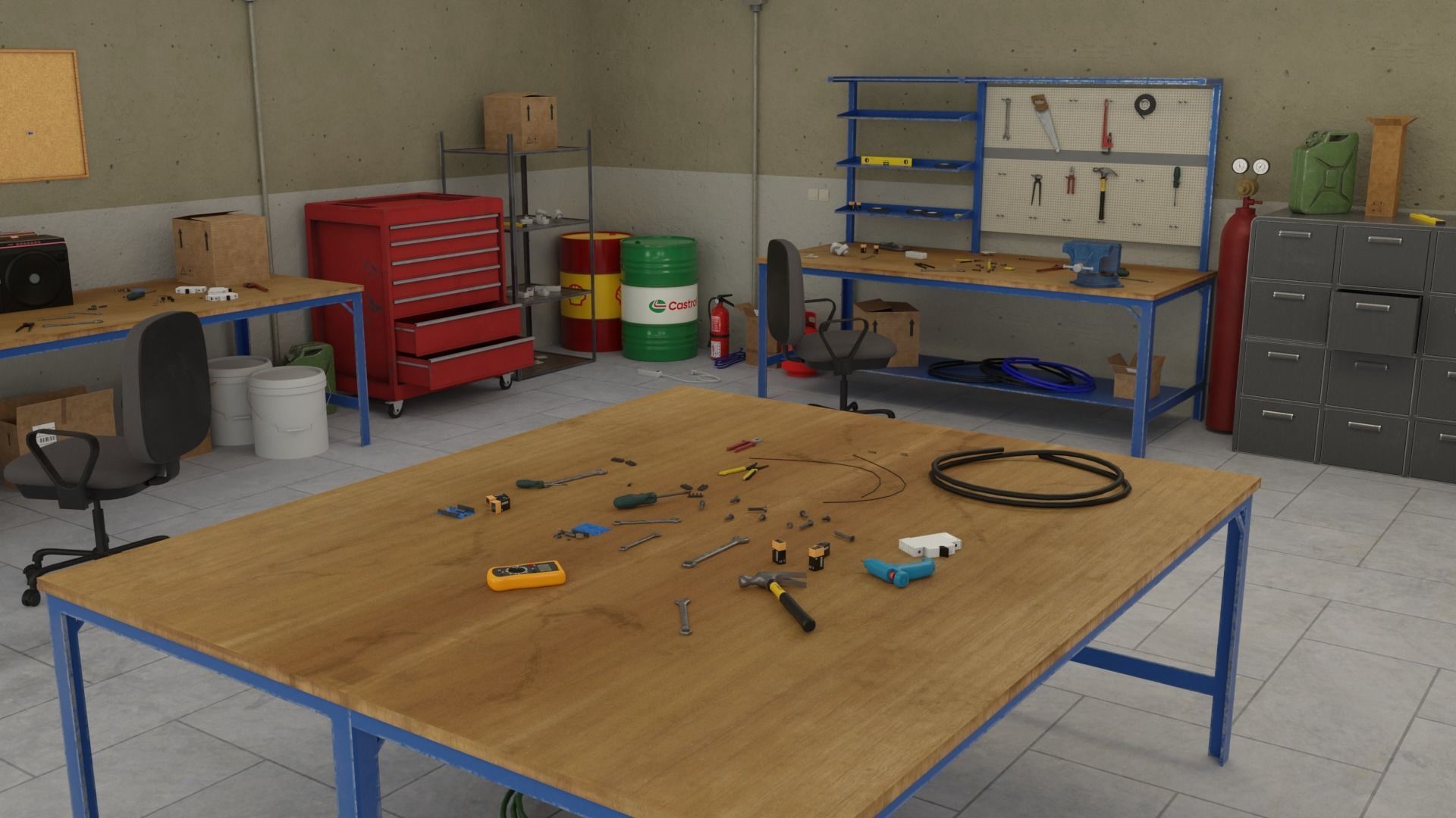 Electrician Workshop Pack Low-poly 3D model_11