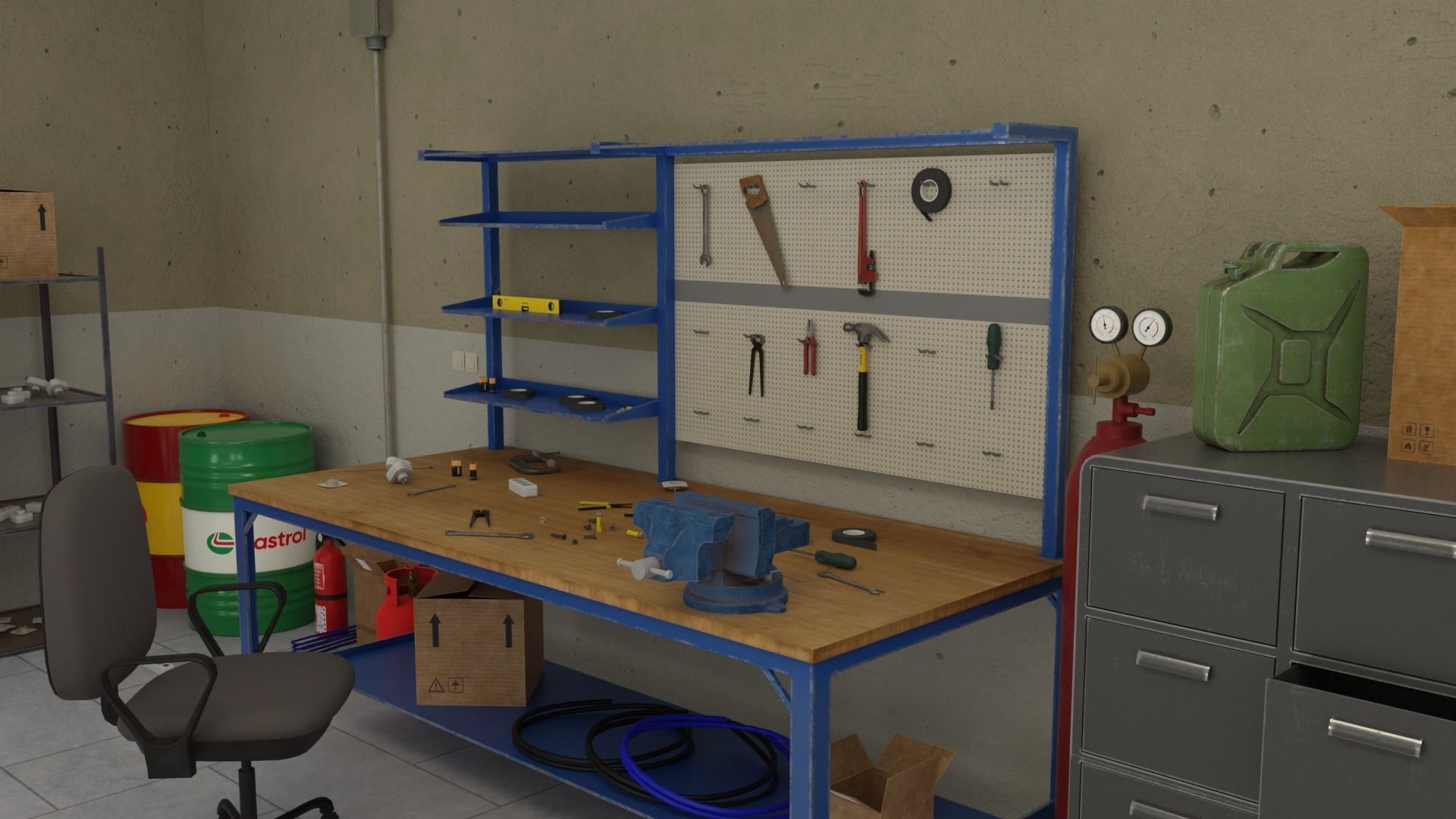 Electrician Workshop Pack Low-poly 3D model_8