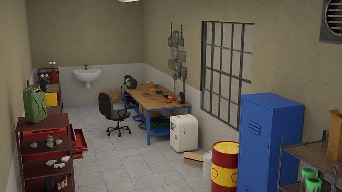 Electrician Workshop Pack Low-poly 3D model 3