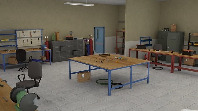 Electrician Workshop Pack Low-poly 3D model 2