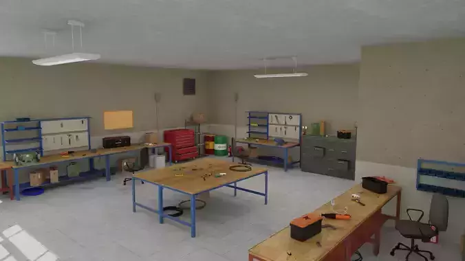 Electrician Workshop Pack Low-poly 3D model