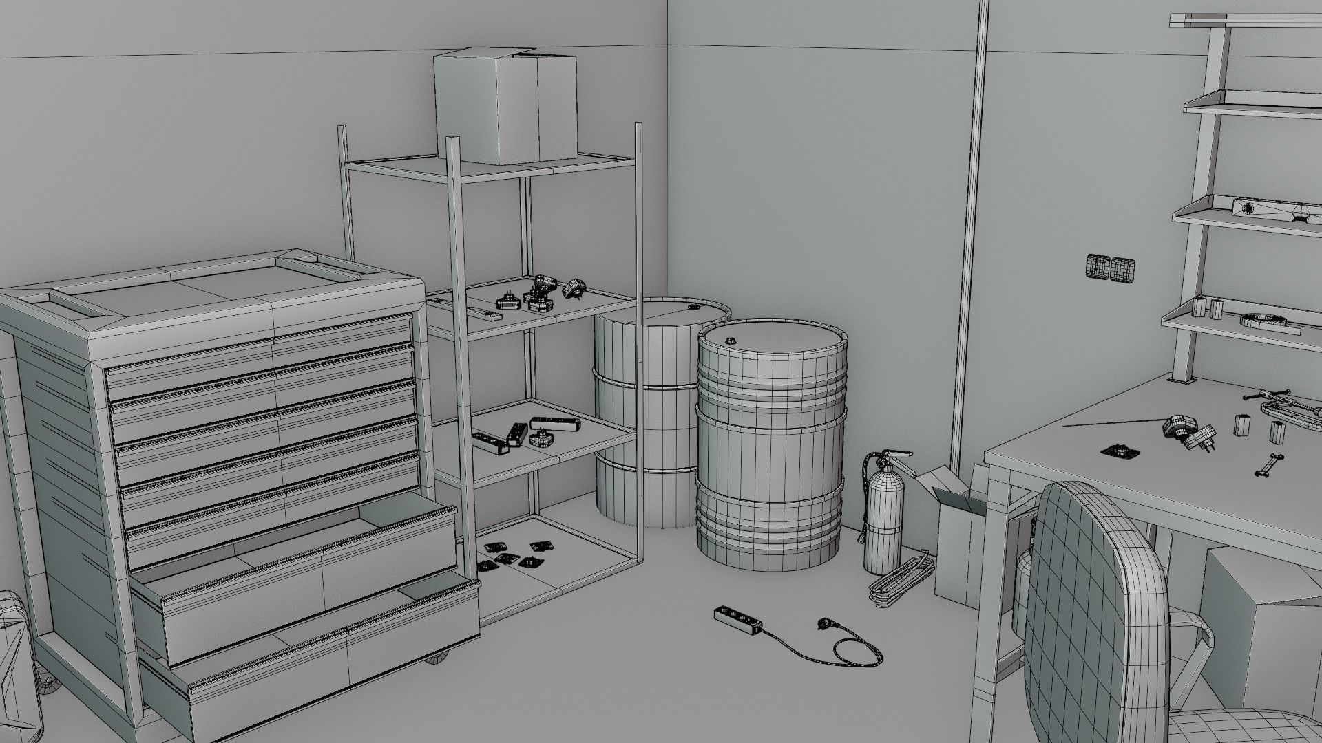 Electrician Workshop Pack Low-poly 3D model_36