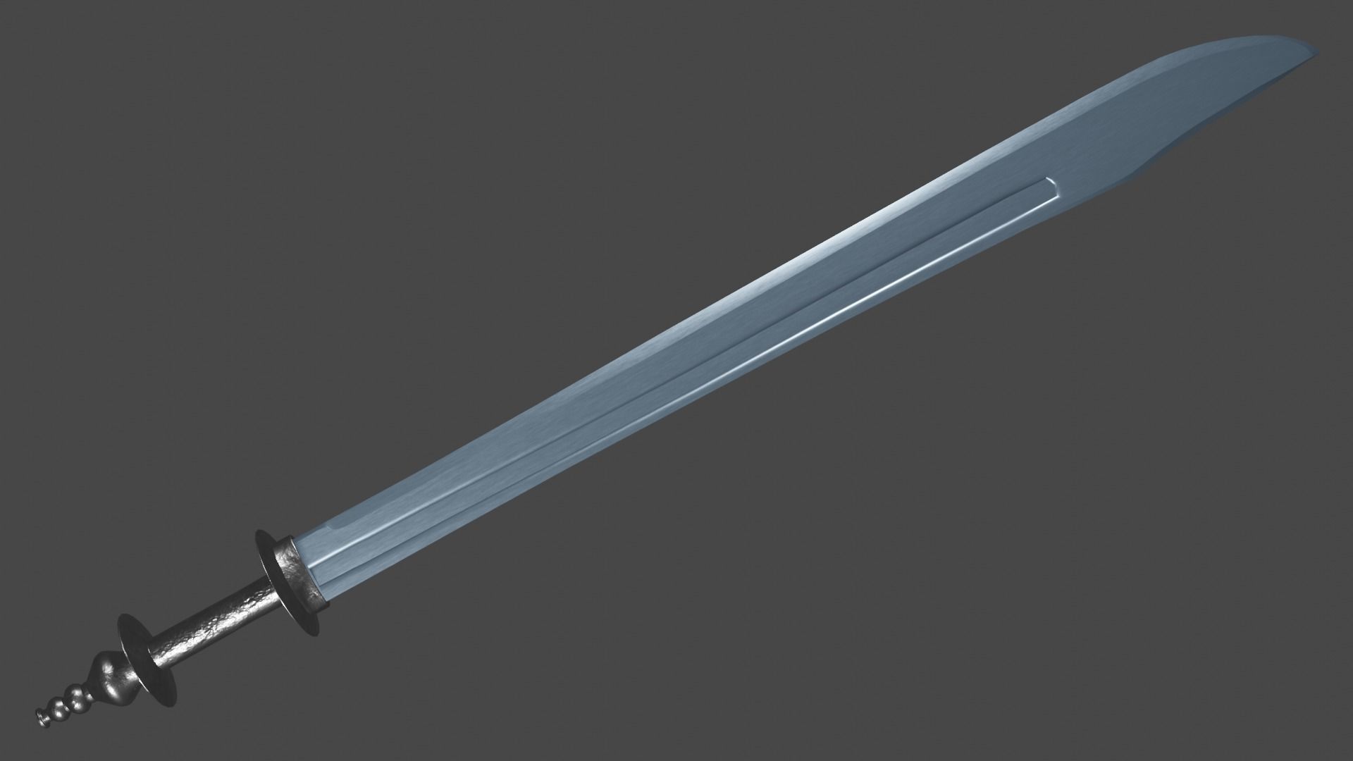 Grossmesser sword with Khora handle Low-poly 3D model_2