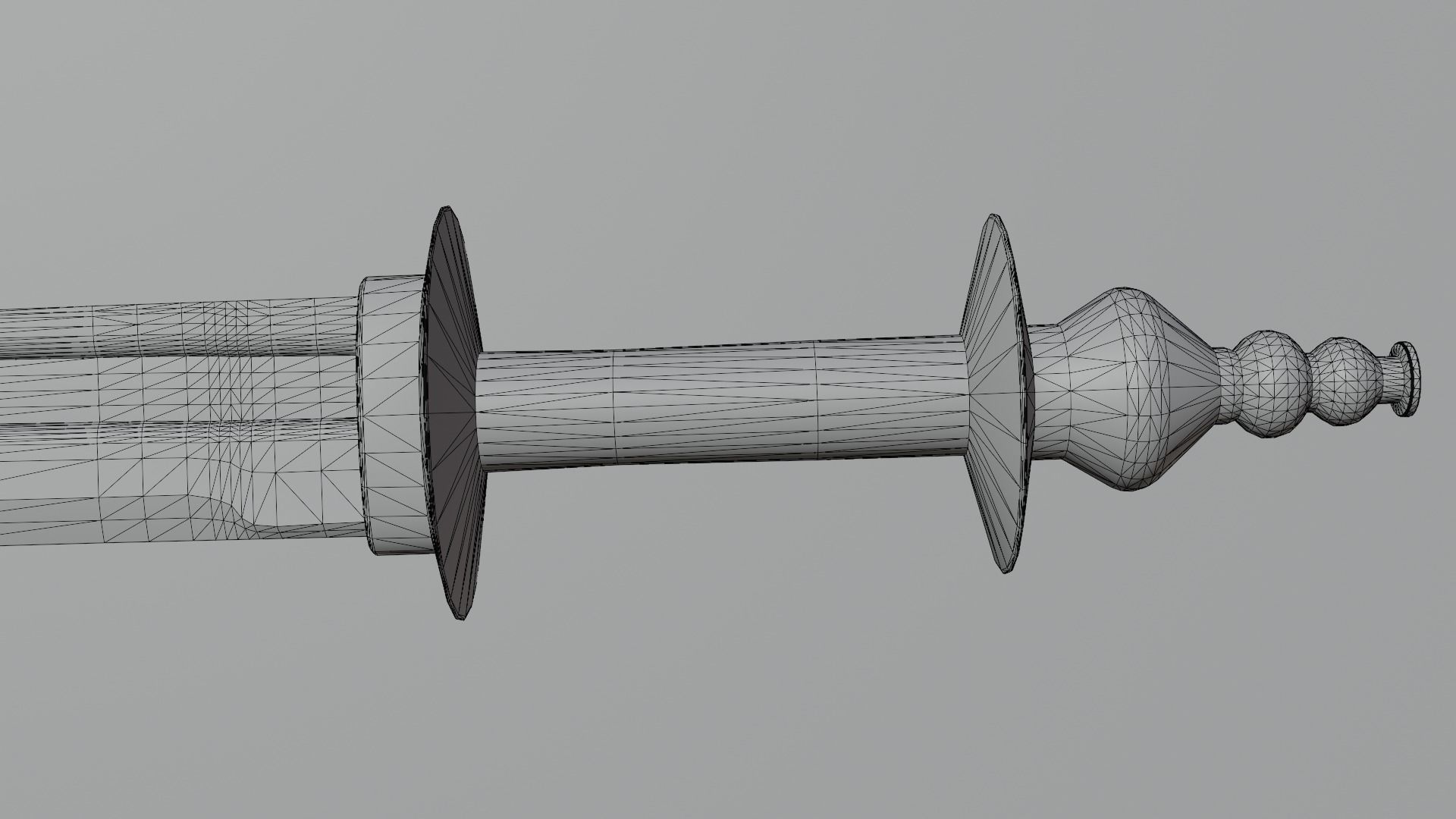 Grossmesser sword with Khora handle Low-poly 3D model_13