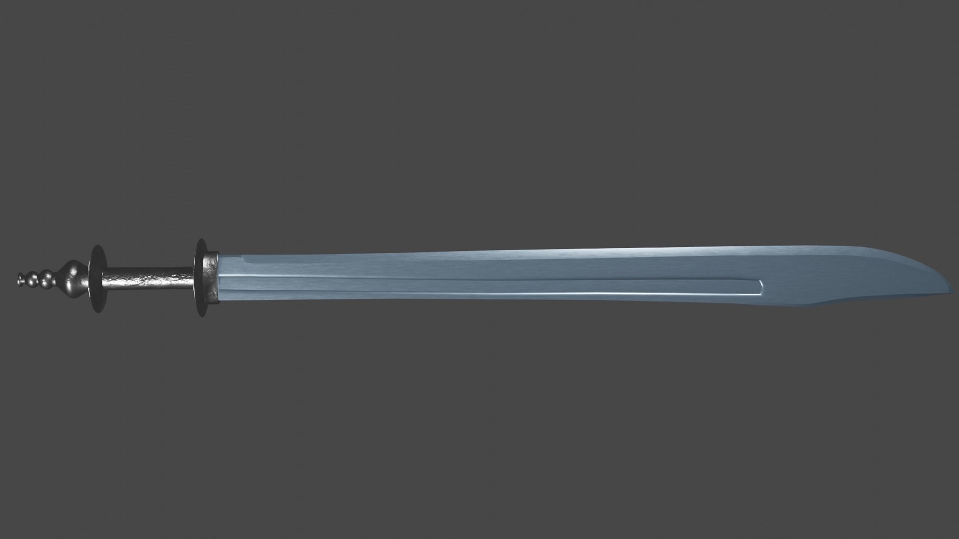 Grossmesser sword with Khora handle Low-poly 3D model_5