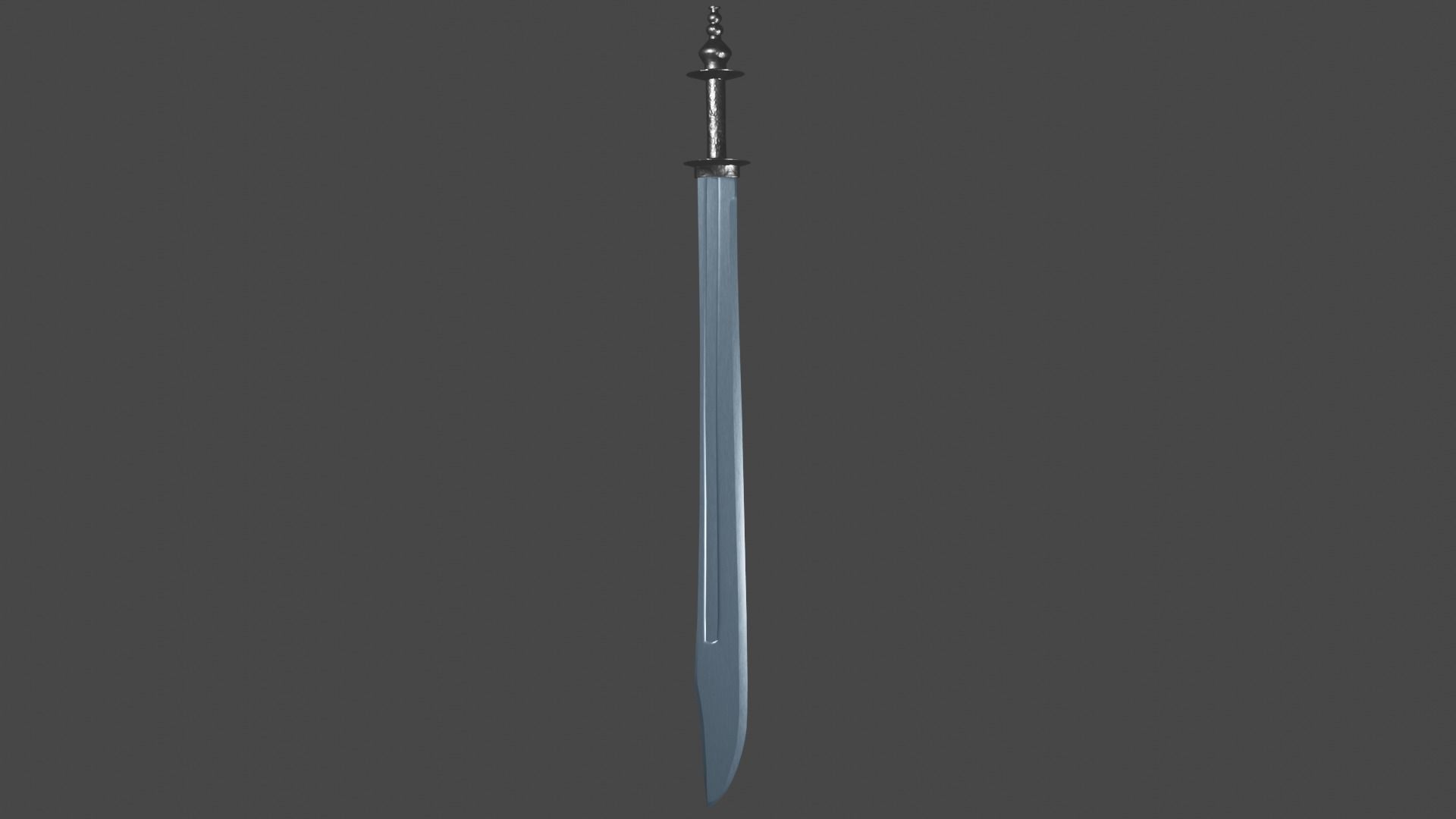 Grossmesser sword with Khora handle Low-poly 3D model_7