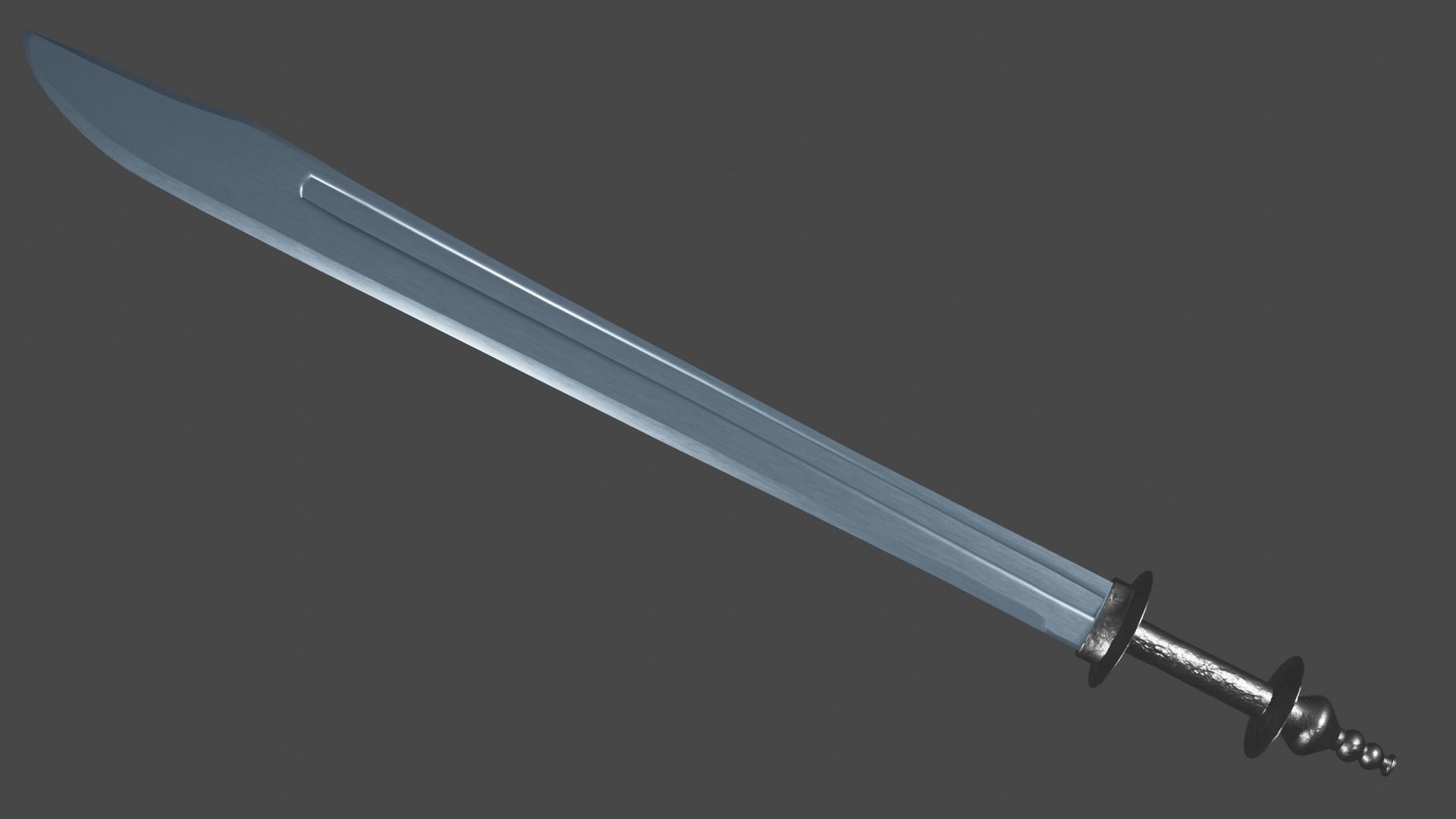 Grossmesser sword with Khora handle Low-poly 3D model_3