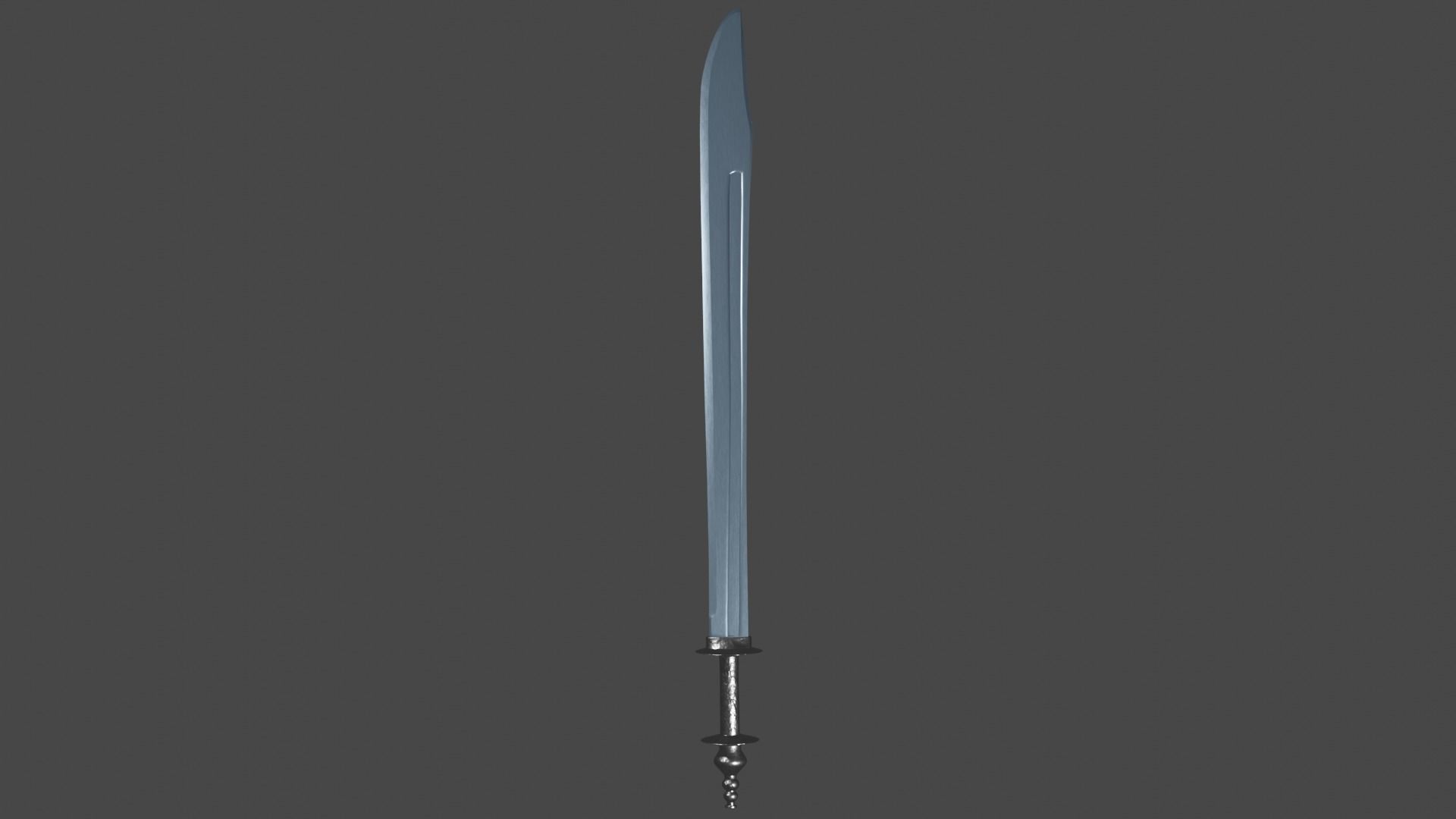 Grossmesser sword with Khora handle Low-poly 3D model_6