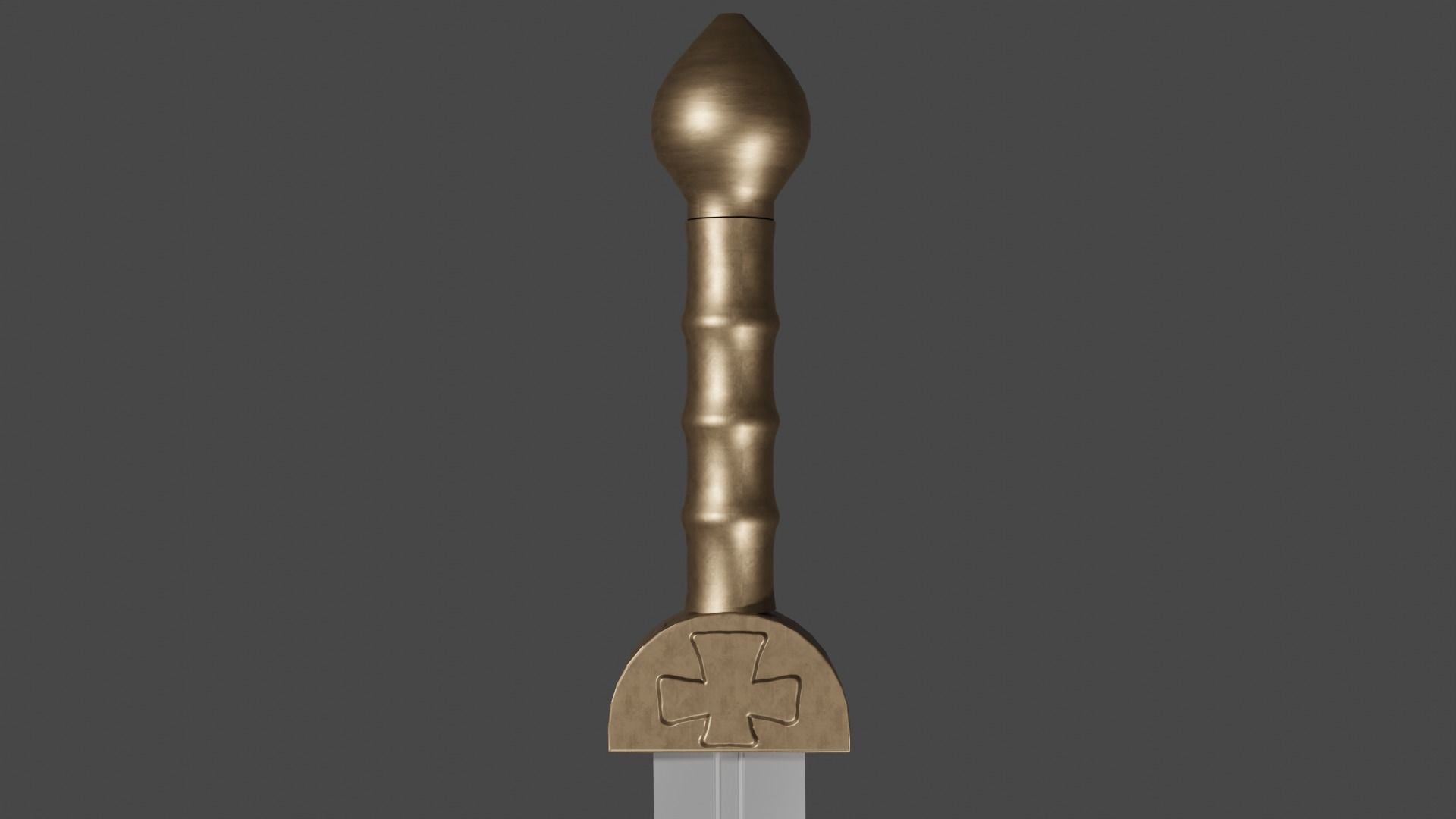 Caroling sword with Gladius handle Low-poly 3D model_8