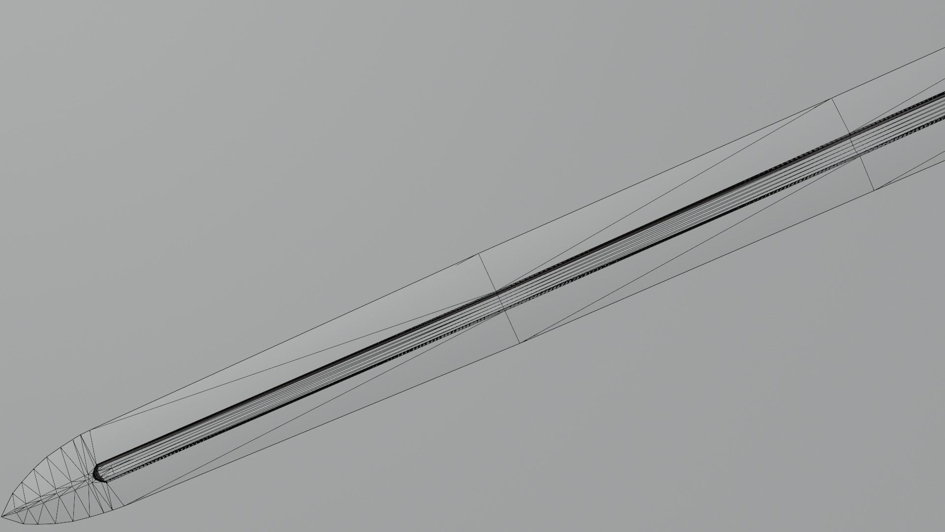 Caroling sword with Gladius handle Low-poly 3D model_12