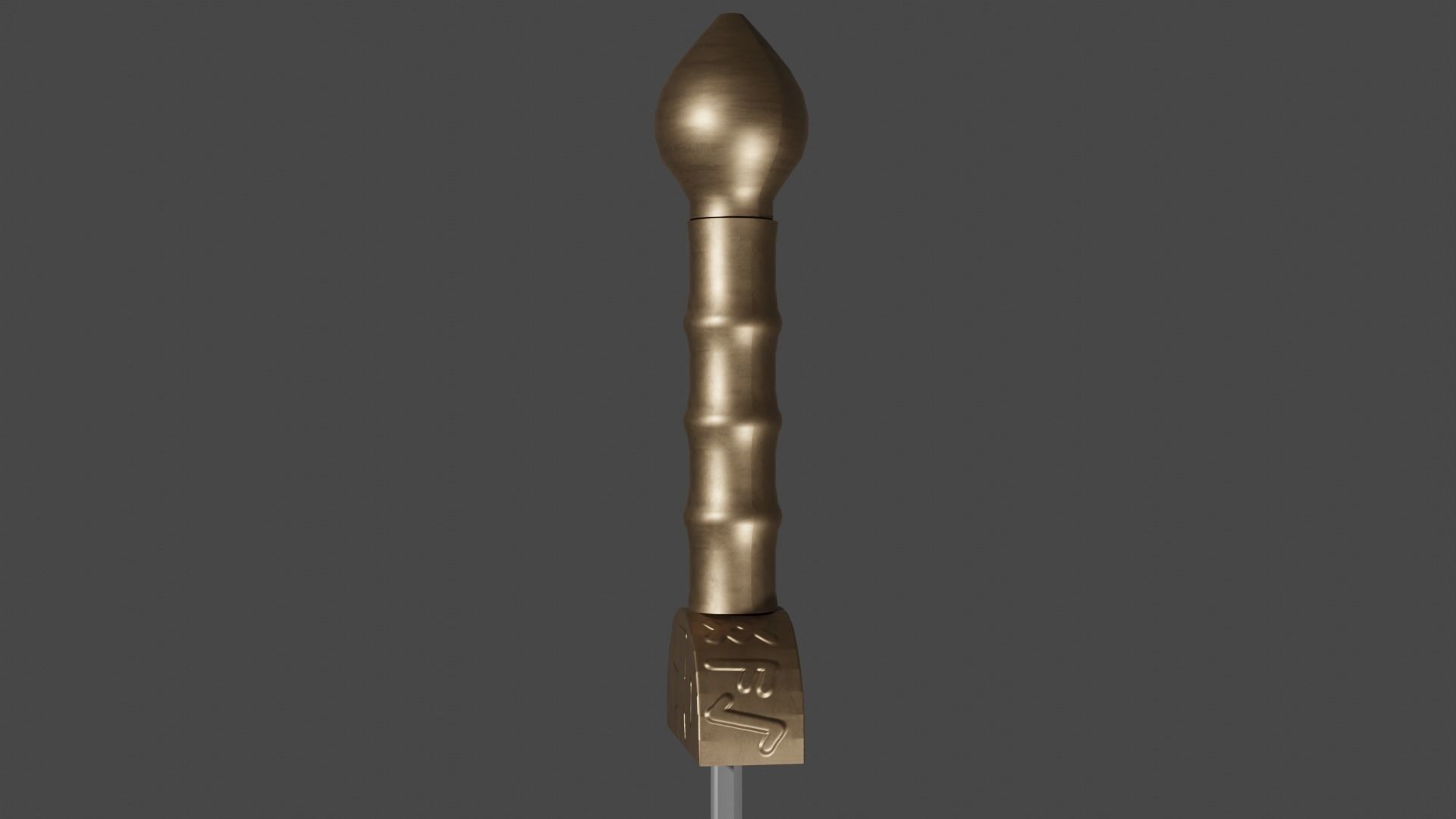 Caroling sword with Gladius handle Low-poly 3D model_10