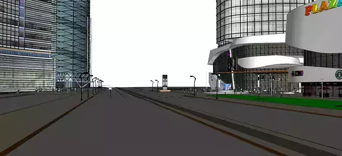 Commercial street building Shopping center Business buildings