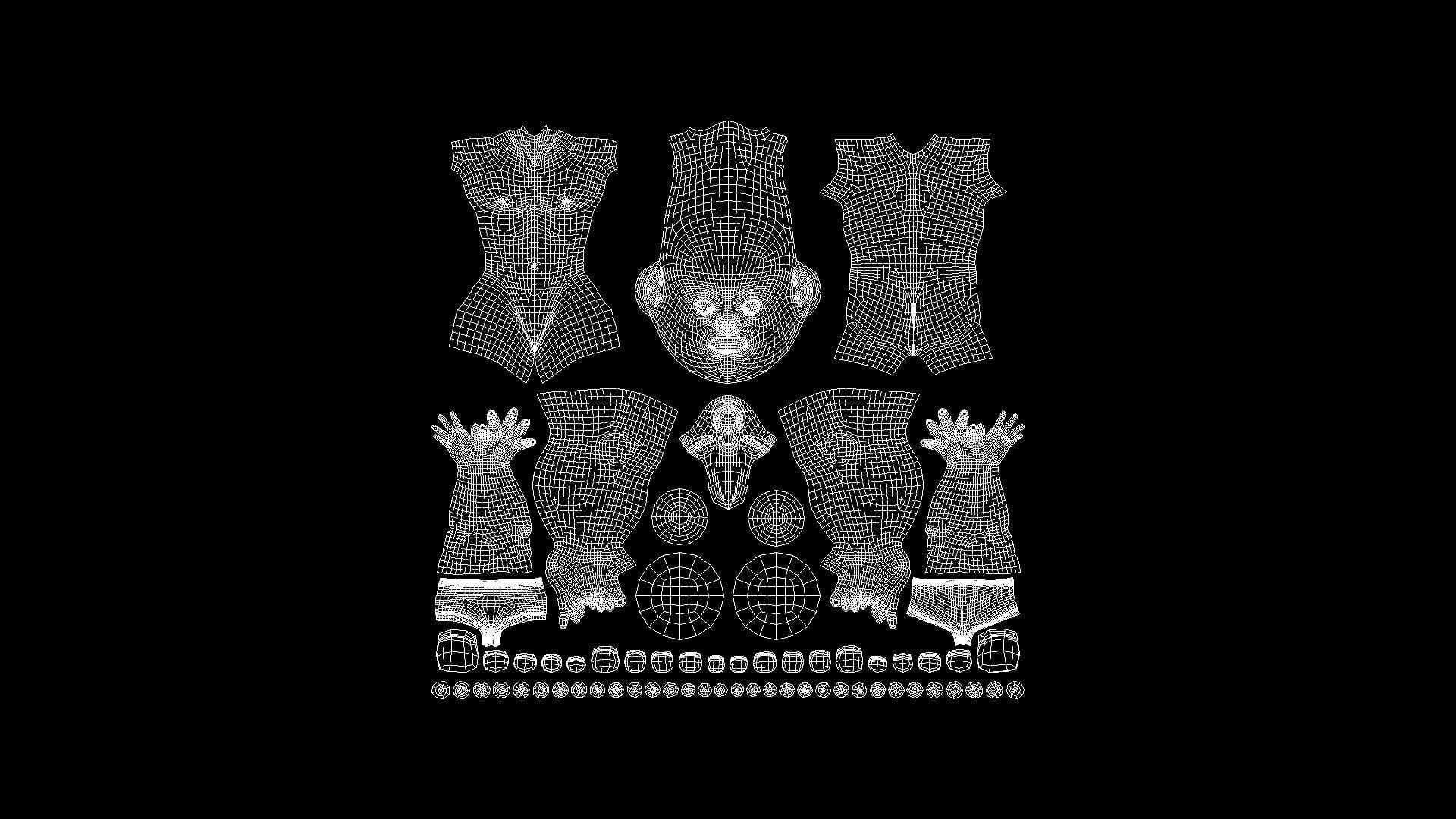 BABY03 Dancing Animation 3D model_9