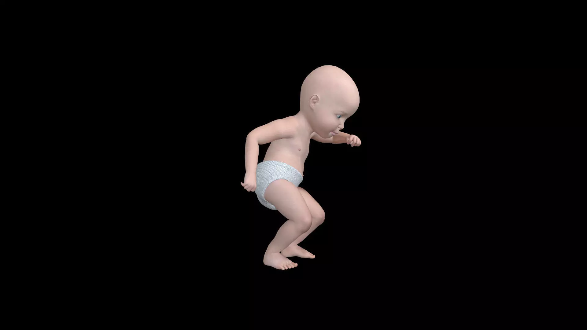 BABY03 Dancing Animation 3D model_0