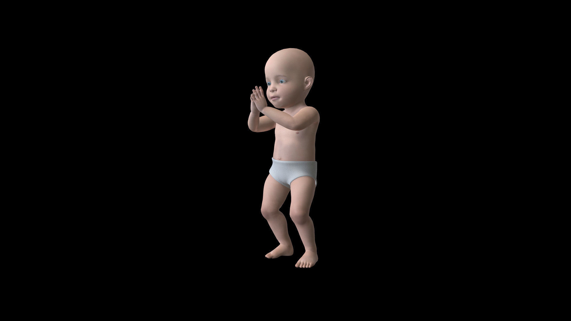BABY03 Dancing Animation 3D model_3