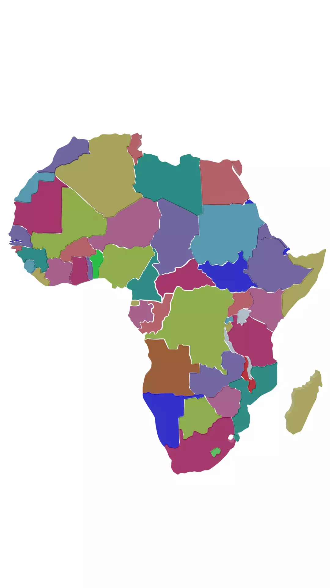 Map Of Africa Free 3D print model