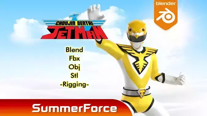 Yellow Owl - Chojin Sentai Jetman 3D model
