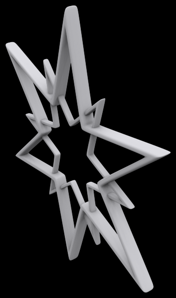 Hollow star ornament 3D print model_1