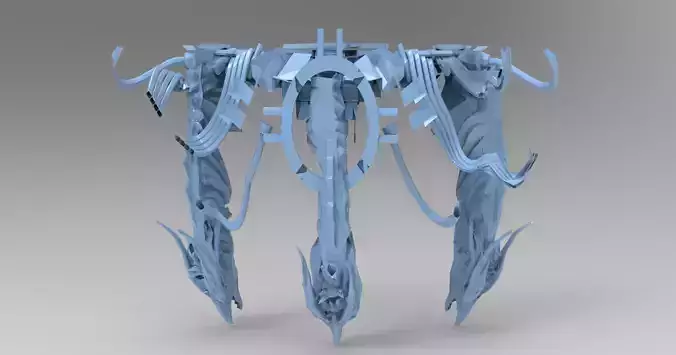 Dragon portal sci fi hedron collider pillars 