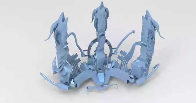 Dragon portal sci fi hedron collider wall 