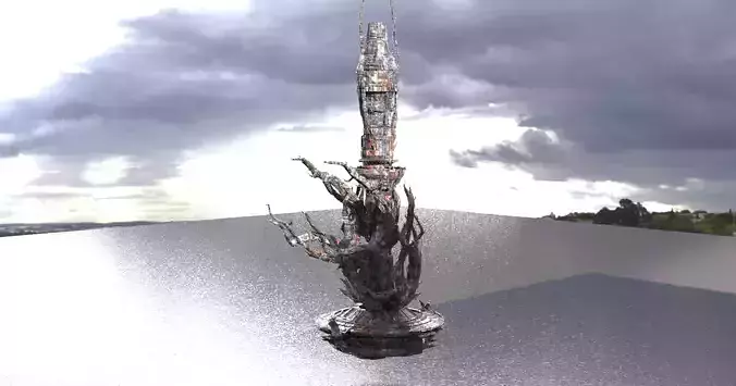 Floating Winter White claw Tree Mountain 