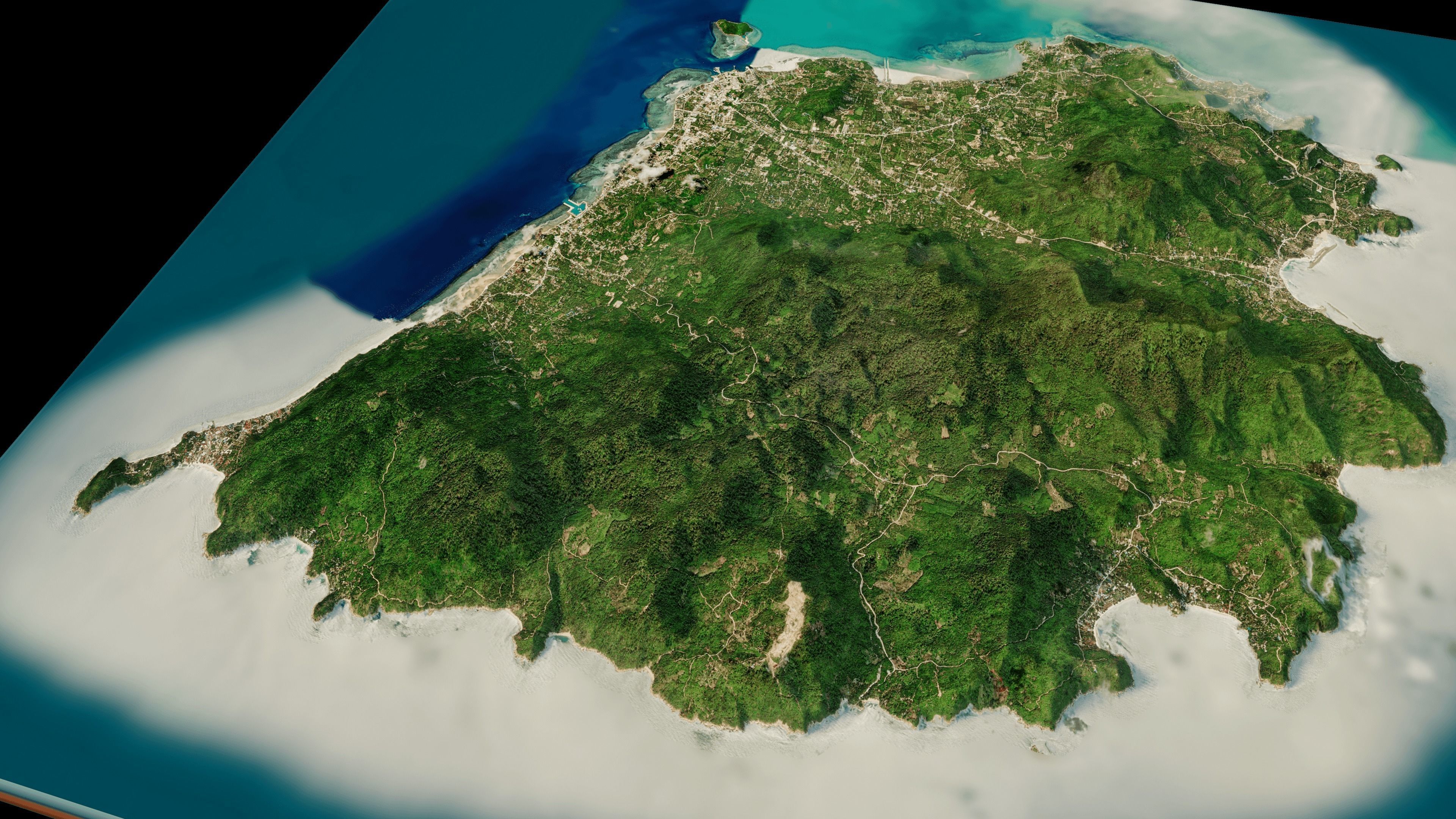 Ko Pha Ngan Island 3d model terrain Low-poly 3D model_11