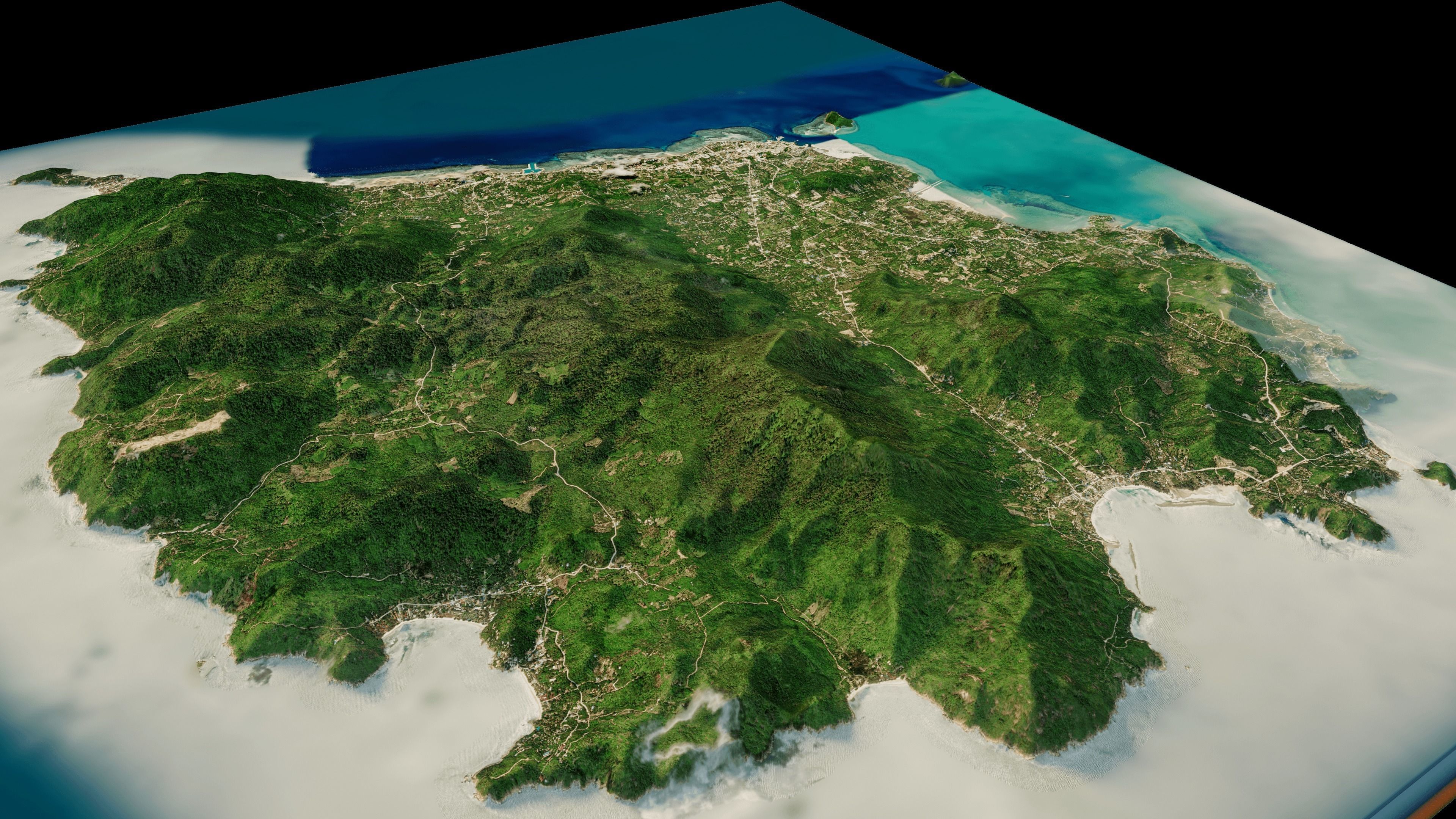 Ko Pha Ngan Island 3d model terrain Low-poly 3D model_10