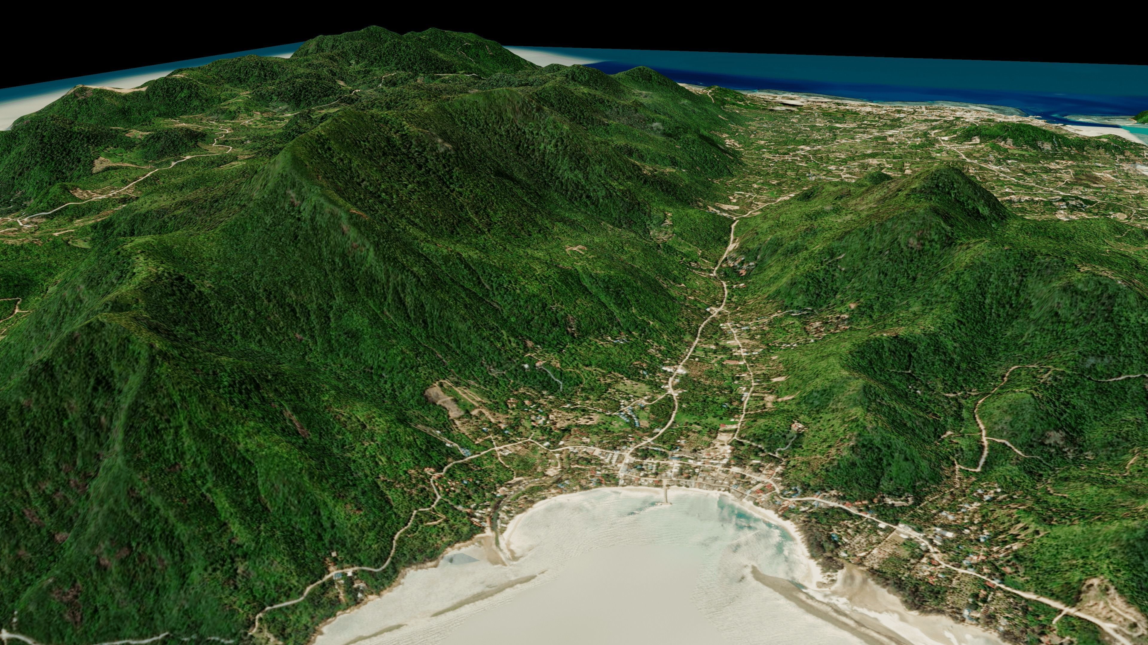 Ko Pha Ngan Island 3d model terrain Low-poly 3D model_6