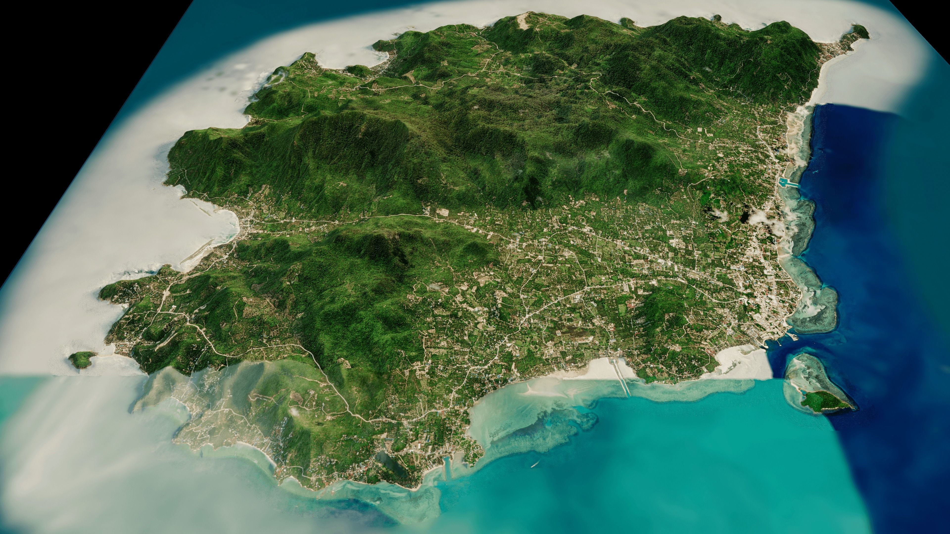 Ko Pha Ngan Island 3d model terrain Low-poly 3D model_9