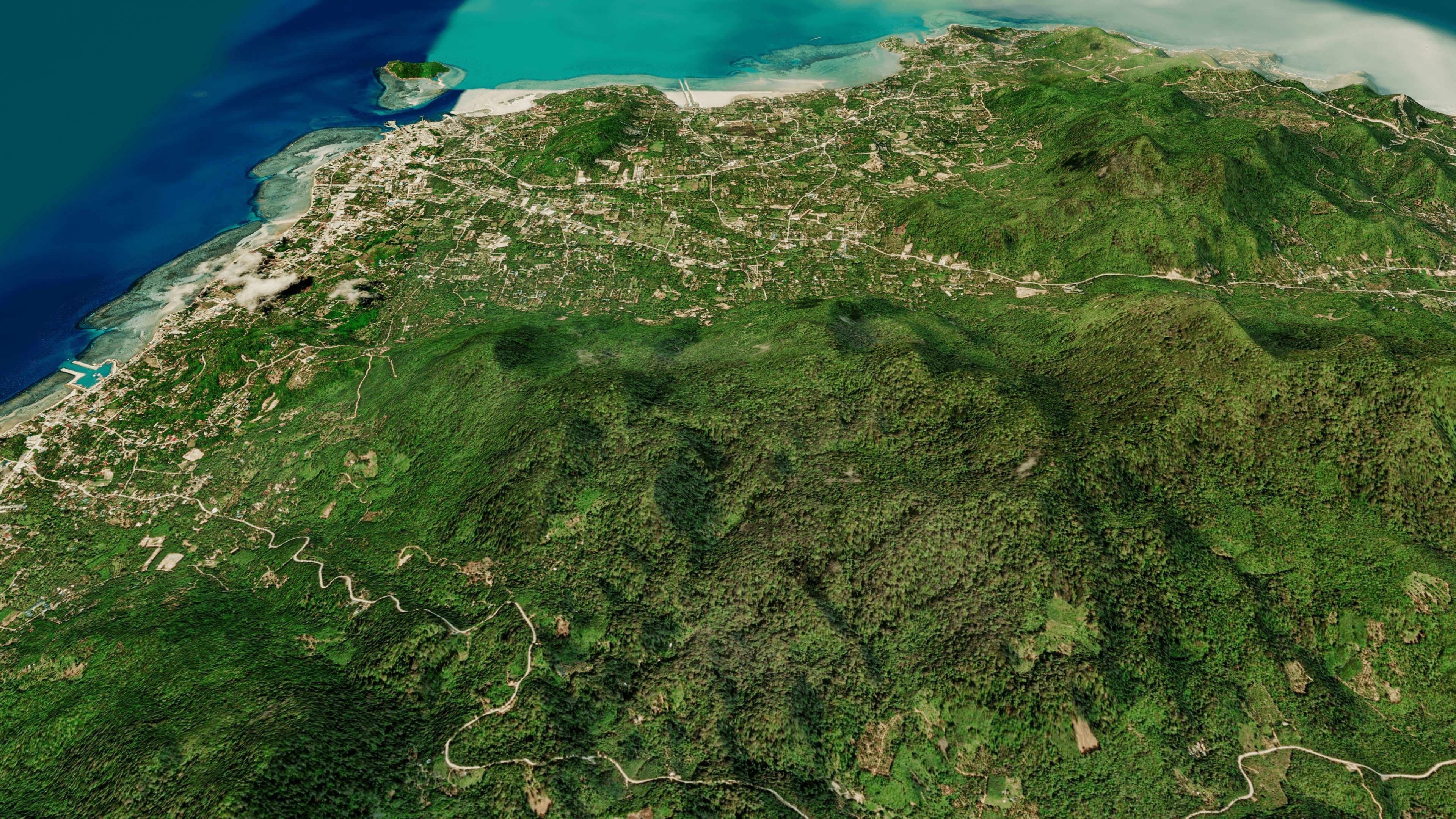 Ko Pha Ngan Island 3d model terrain Low-poly 3D model_12