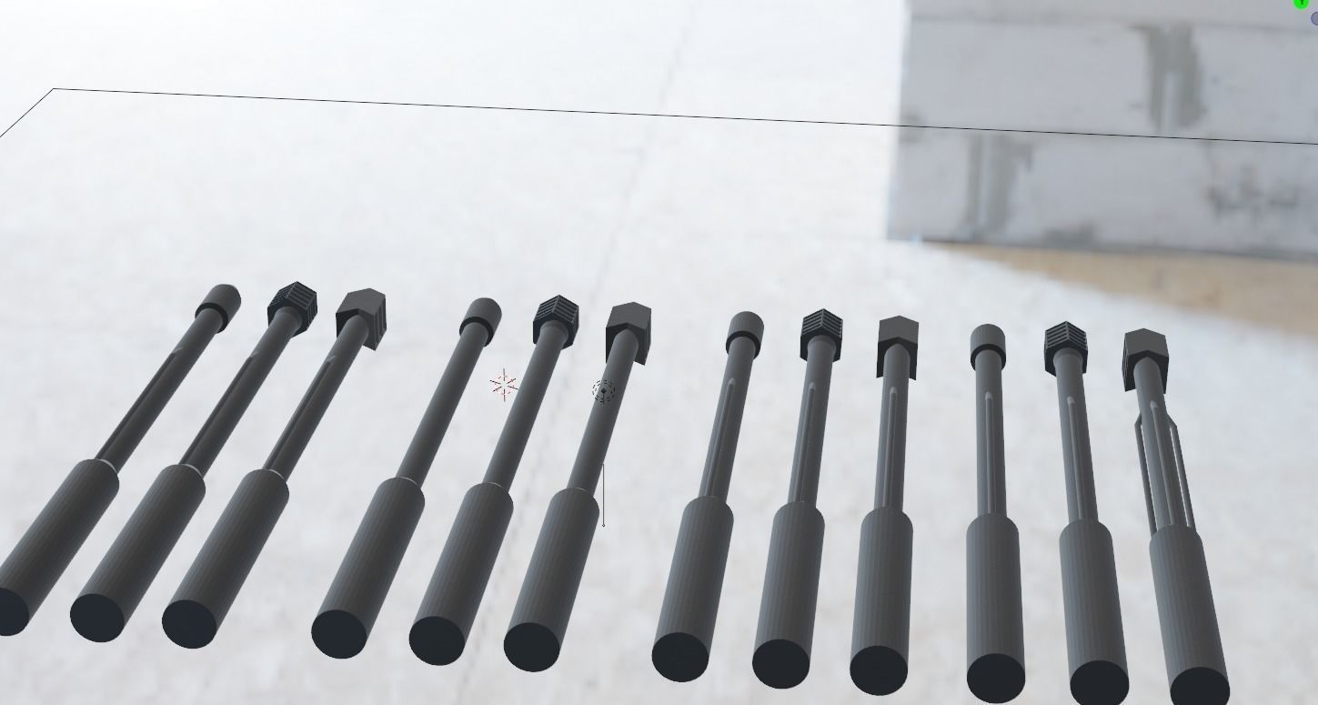 gun barrel kitbash 3D model | CGTrader