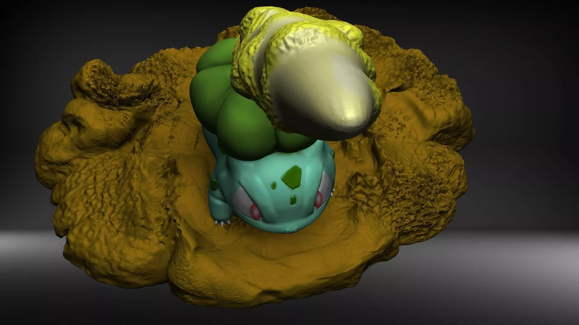 Bulbasaur solar ray attack 3D print model