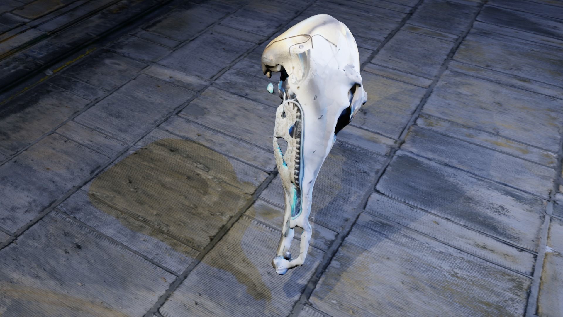 Robotic Hammer Free low-poly 3D model_5