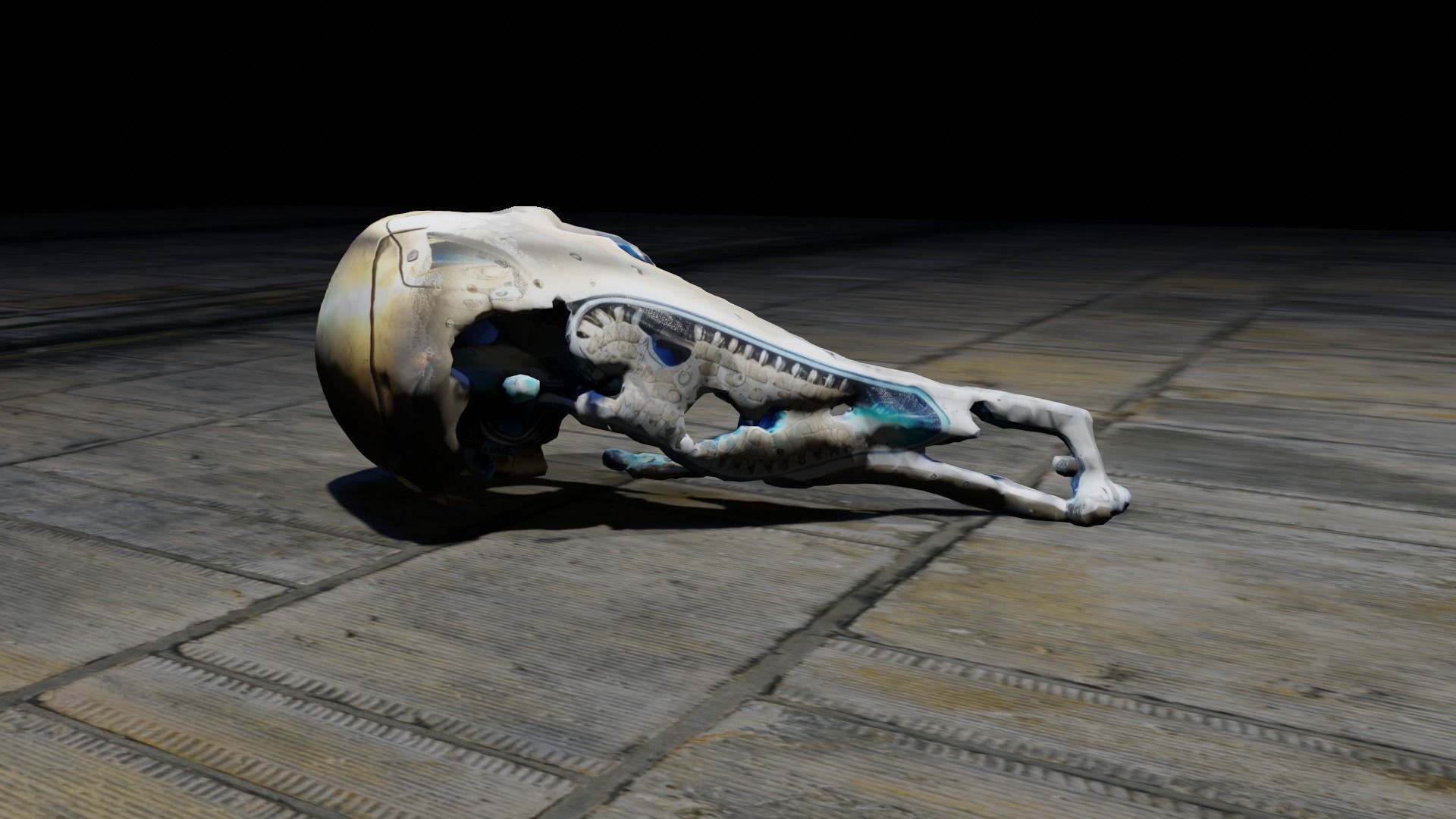 Robotic Hammer Free low-poly 3D model_3