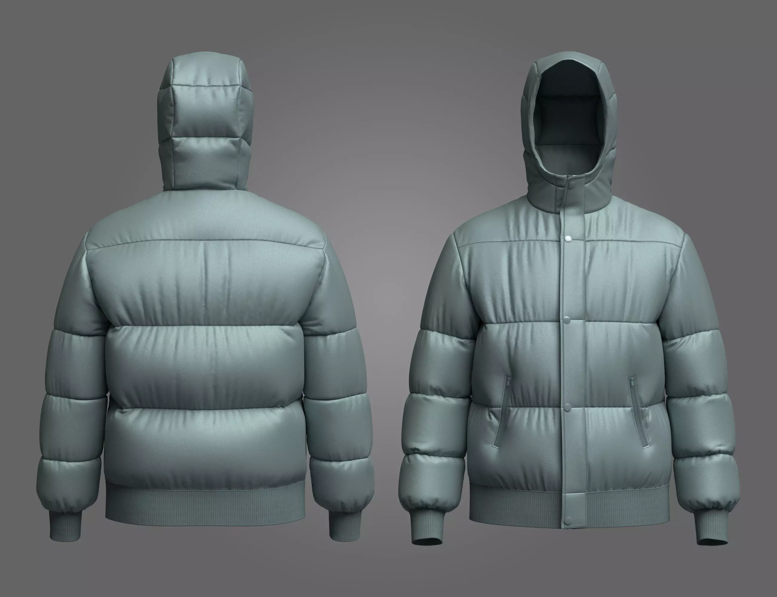 Mens Puffer Jacket 3D model