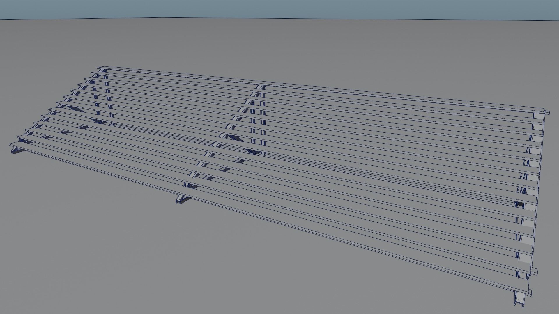 Indoor Gymnasium Bleachers  Low-poly 3D model_3