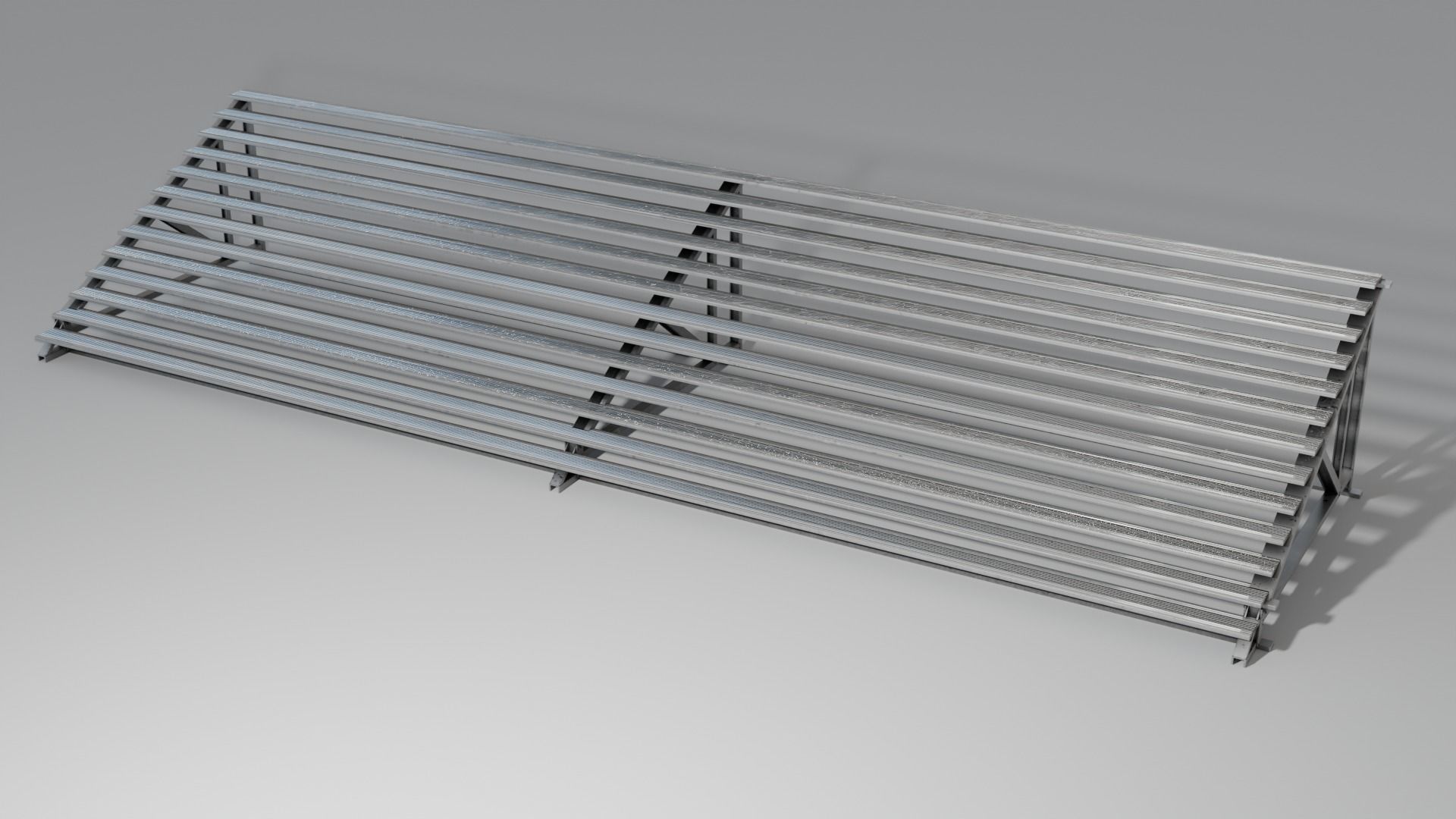 Indoor Gymnasium Bleachers  Low-poly 3D model_1