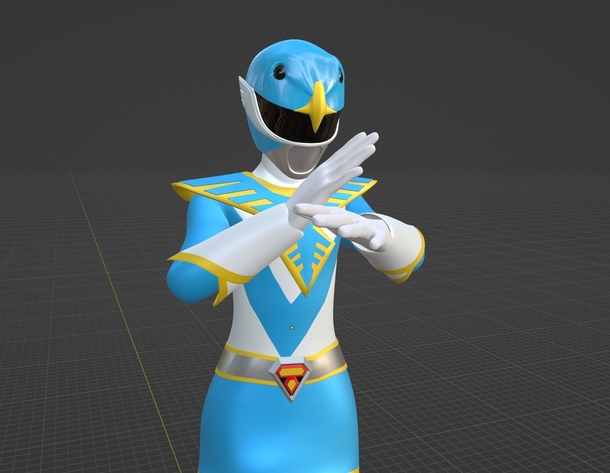 Blue Swallow - Chojin Sentai Jetman 3D model_13