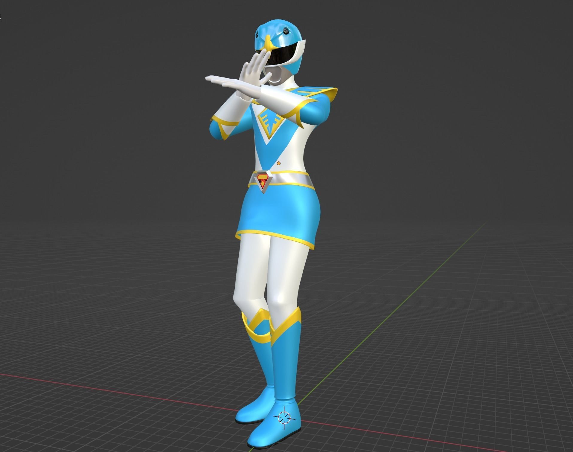 Blue Swallow - Chojin Sentai Jetman 3D model_9