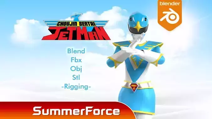 Blue Swallow - Chojin Sentai Jetman 3D model