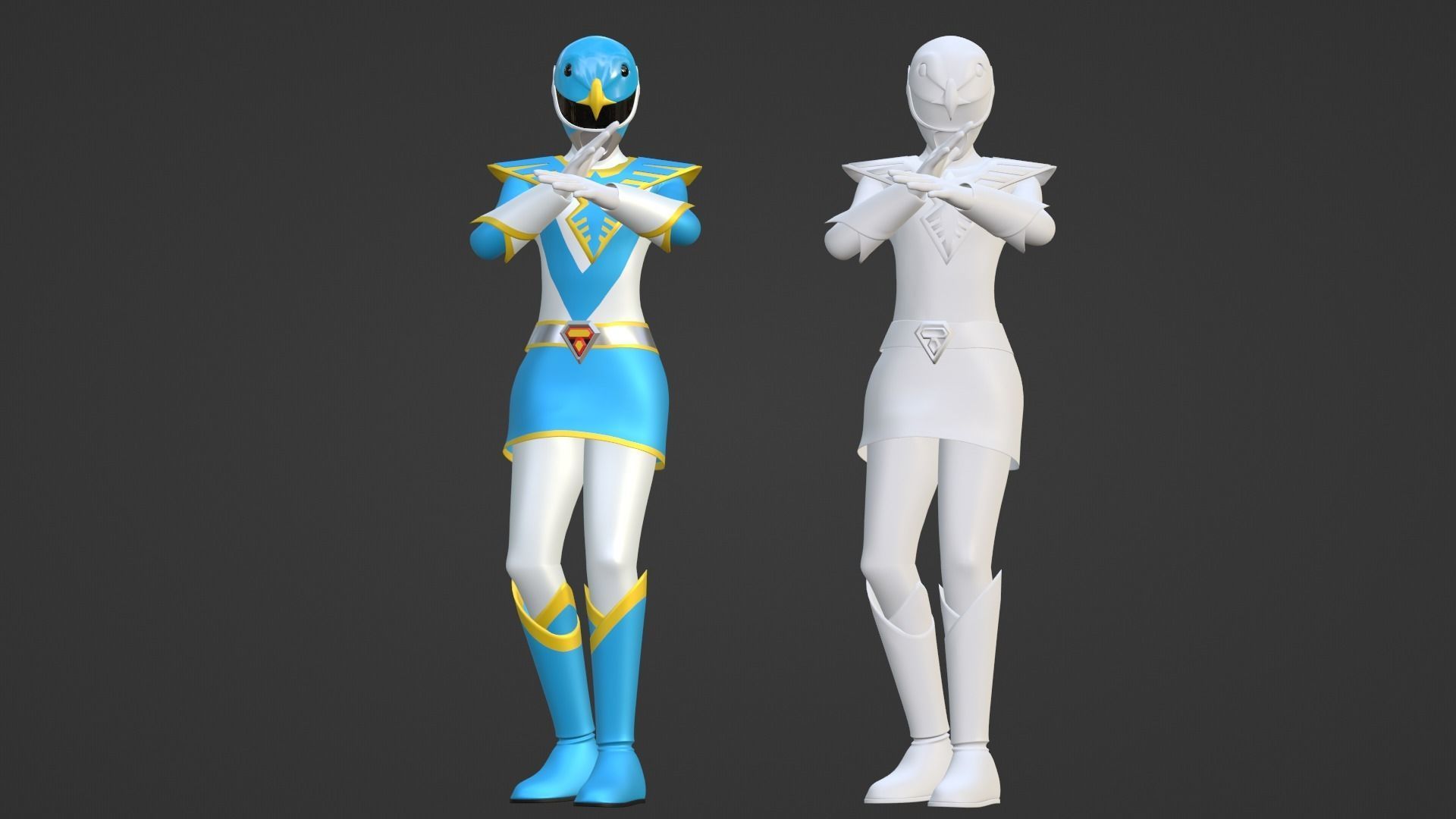 Blue Swallow - Chojin Sentai Jetman 3D model_21