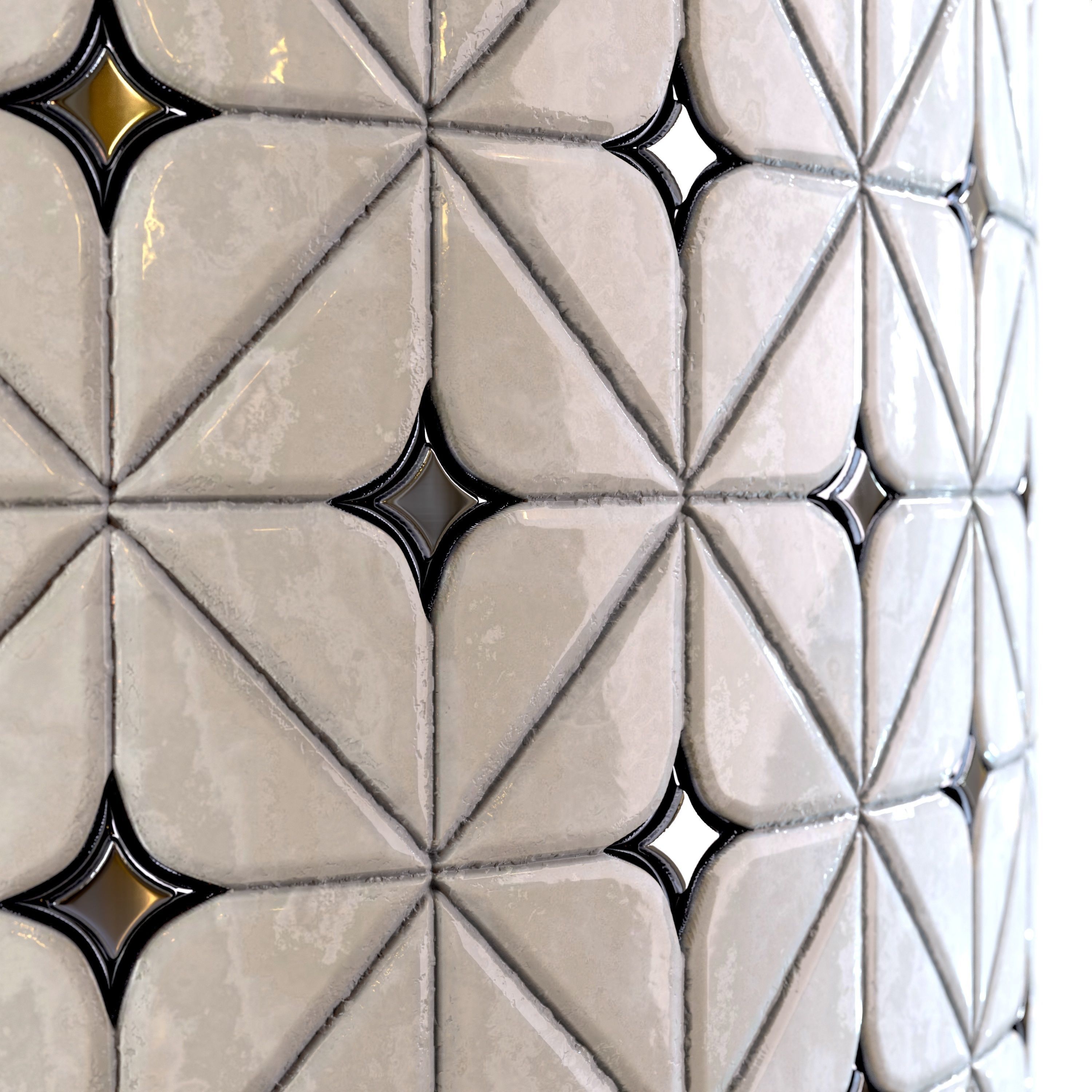 steel and marble tile PBR texture 007 Texture_2