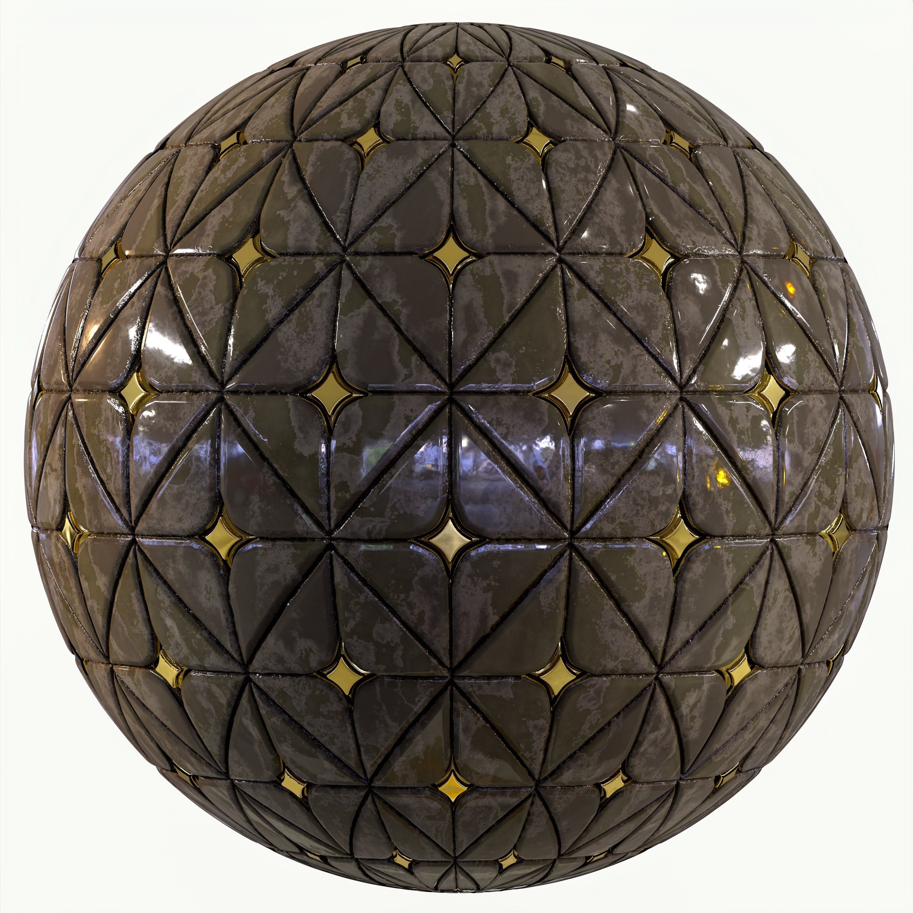 steel and marble tile PBR texture 007 Texture_7