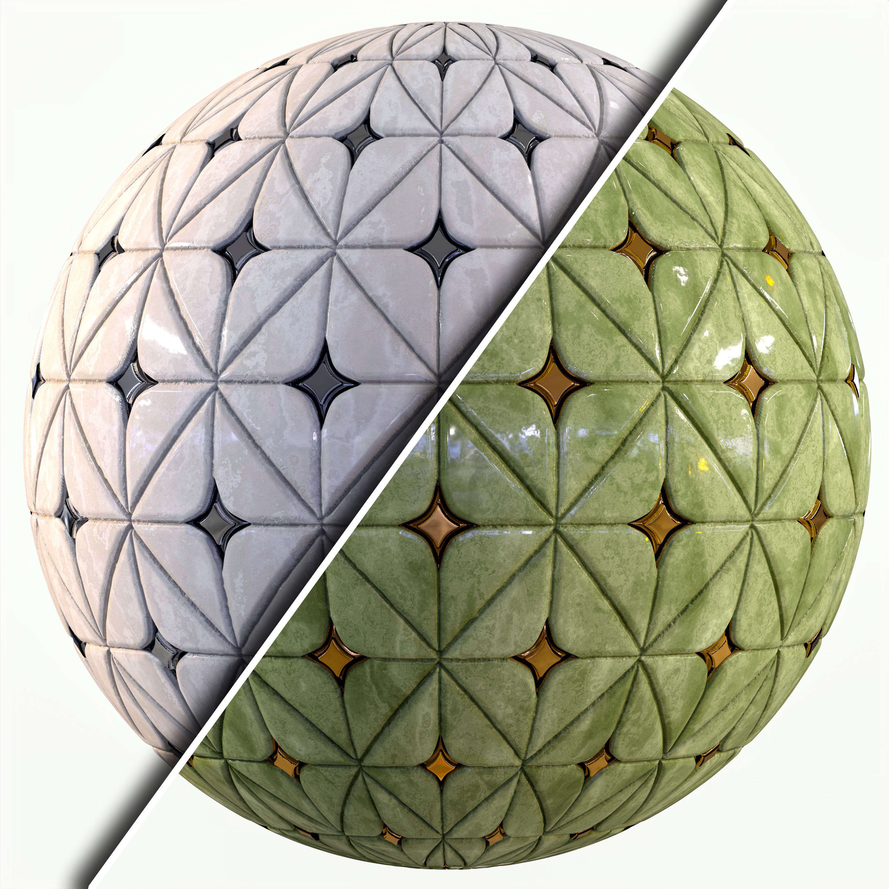 steel and marble tile PBR texture 007 Texture_10