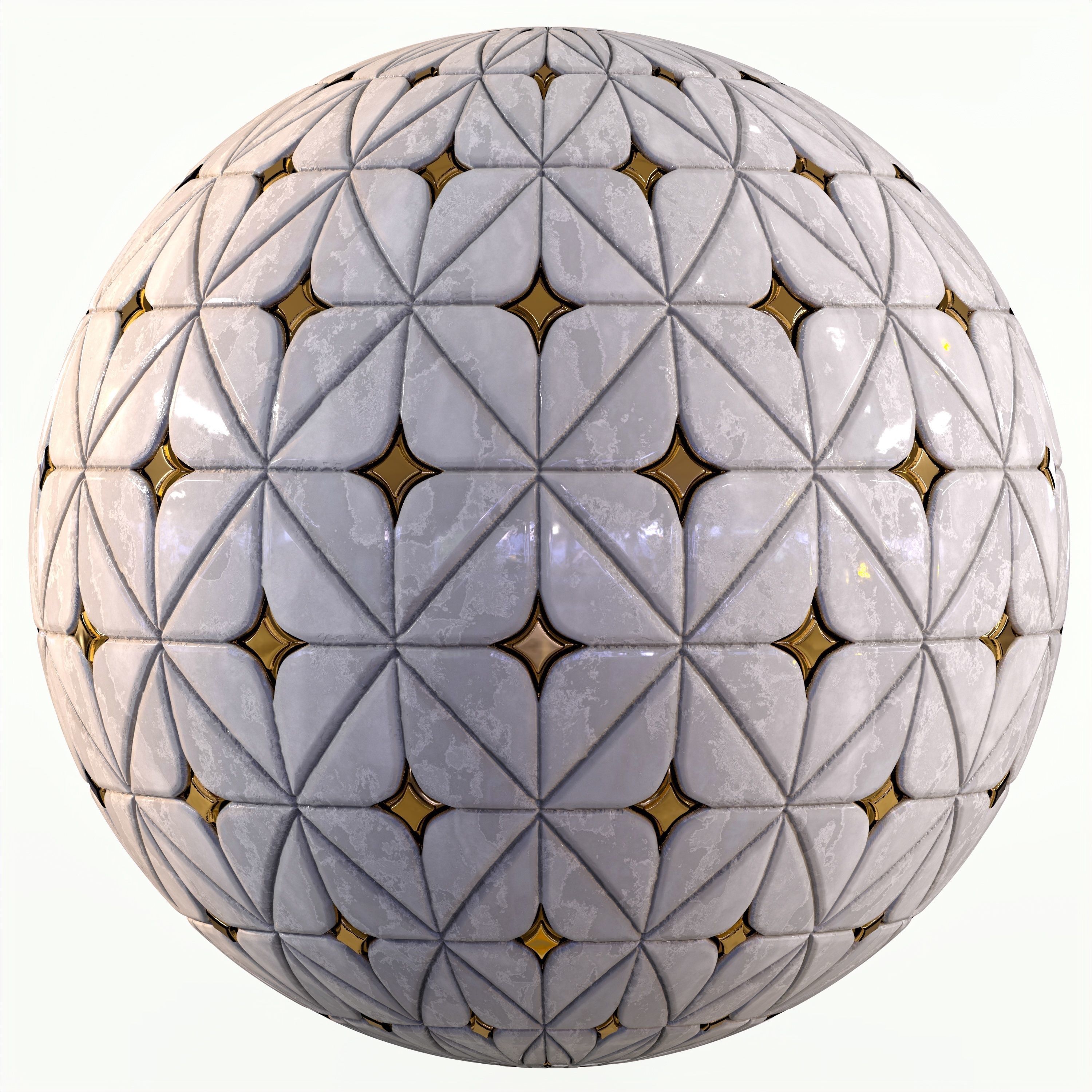steel and marble tile PBR texture 007 Texture_6
