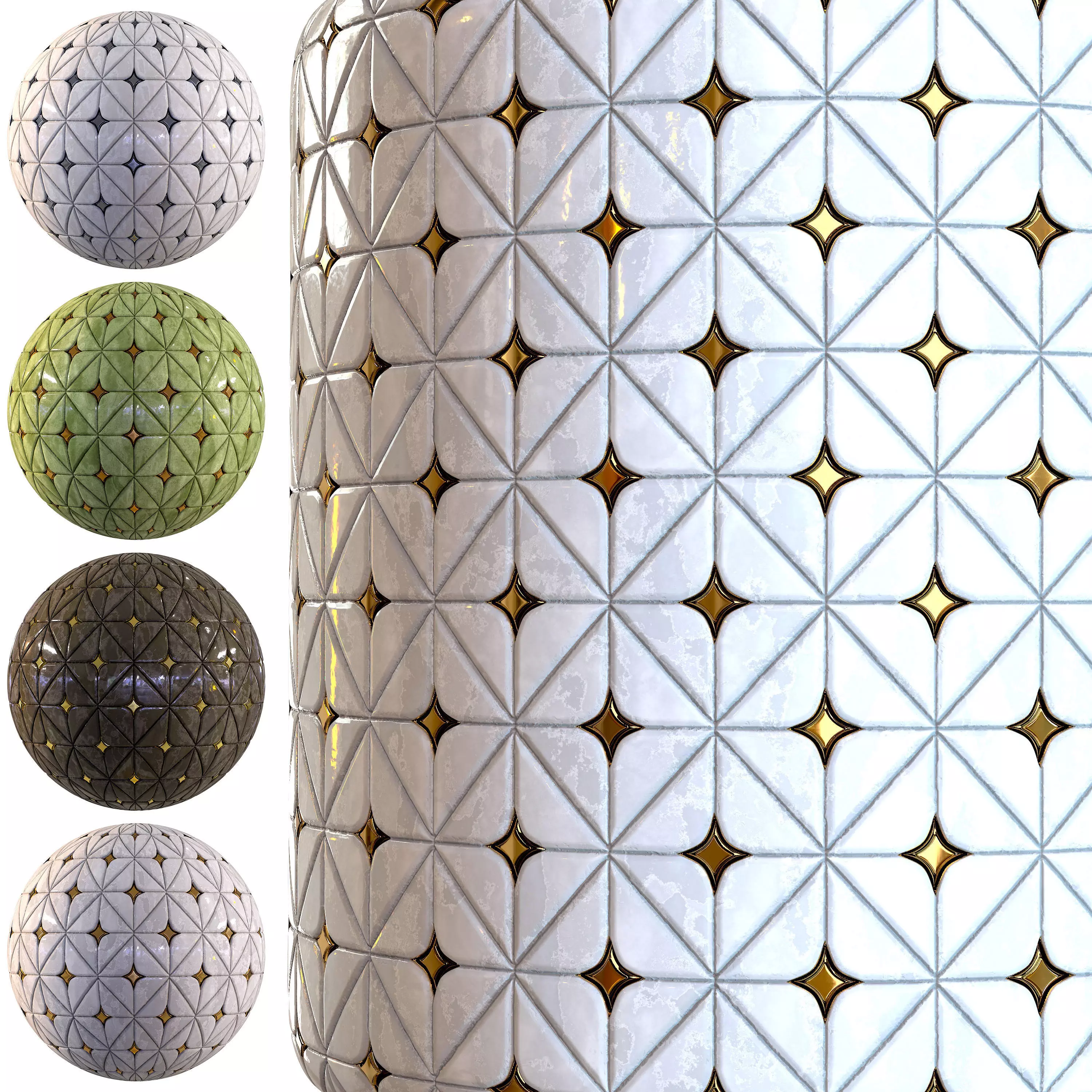 steel and marble tile PBR texture 007 Texture_0