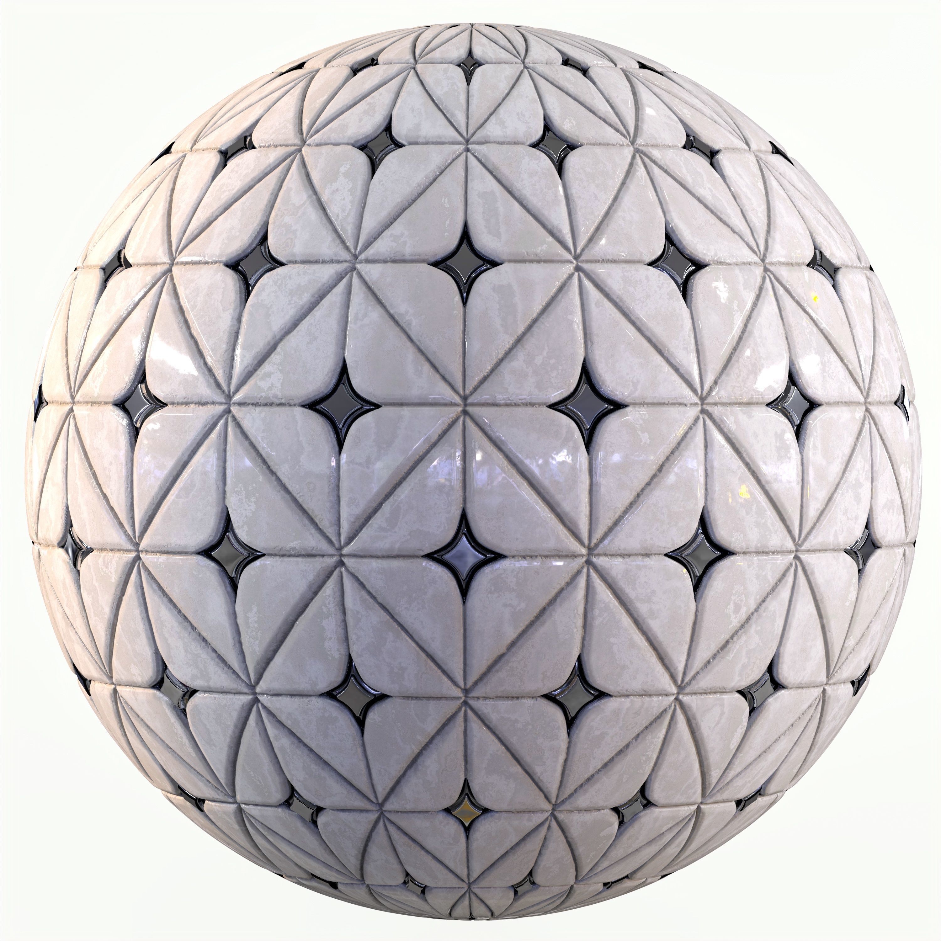 steel and marble tile PBR texture 007 Texture_16