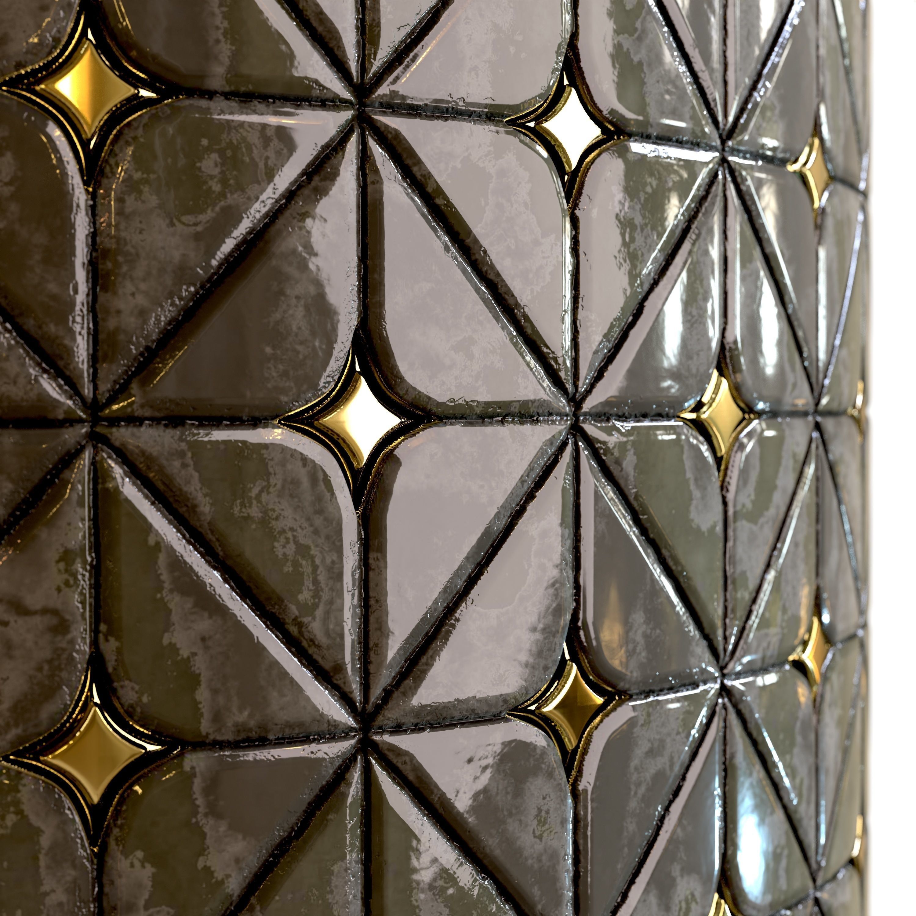 steel and marble tile PBR texture 007 Texture_14