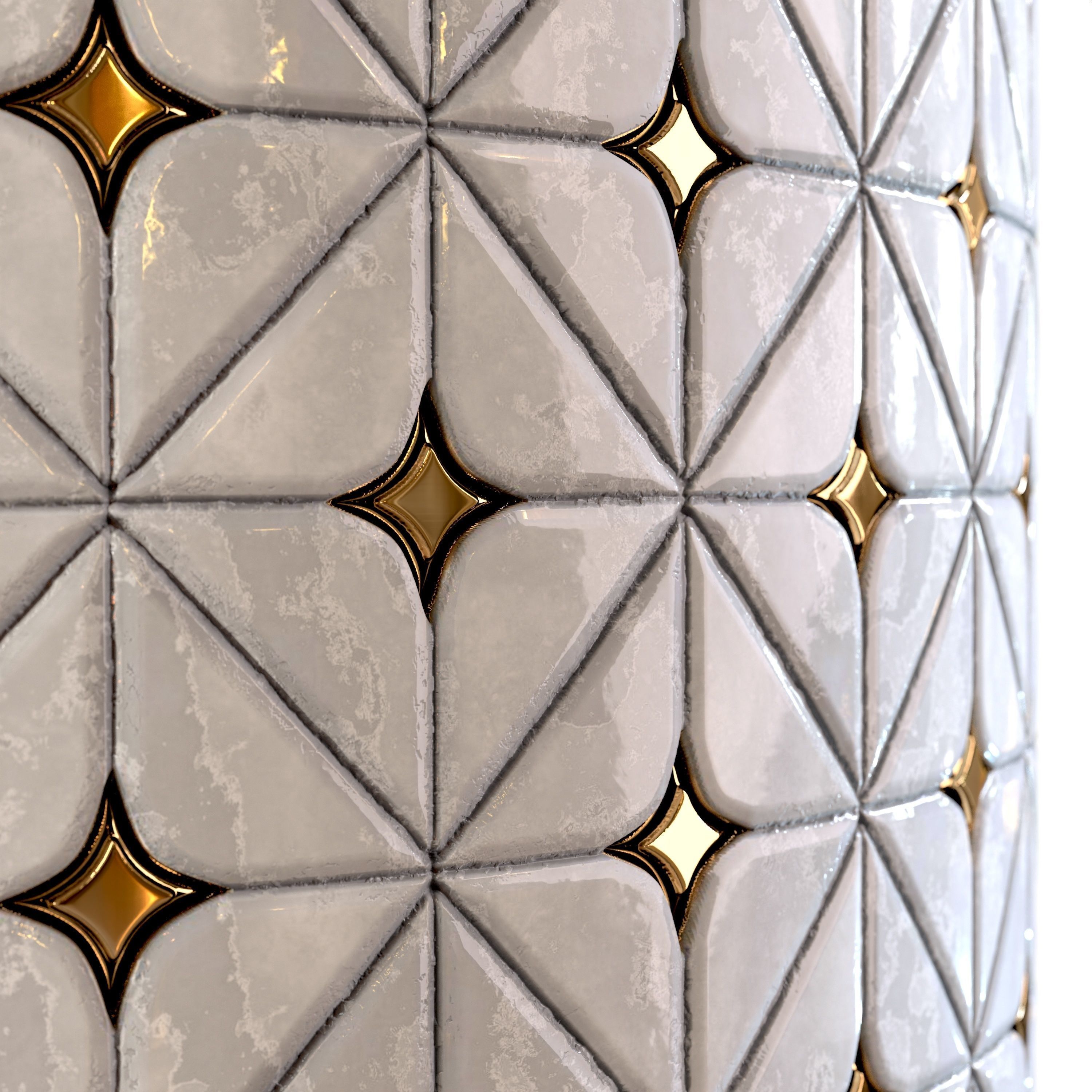 steel and marble tile PBR texture 007 Texture_3