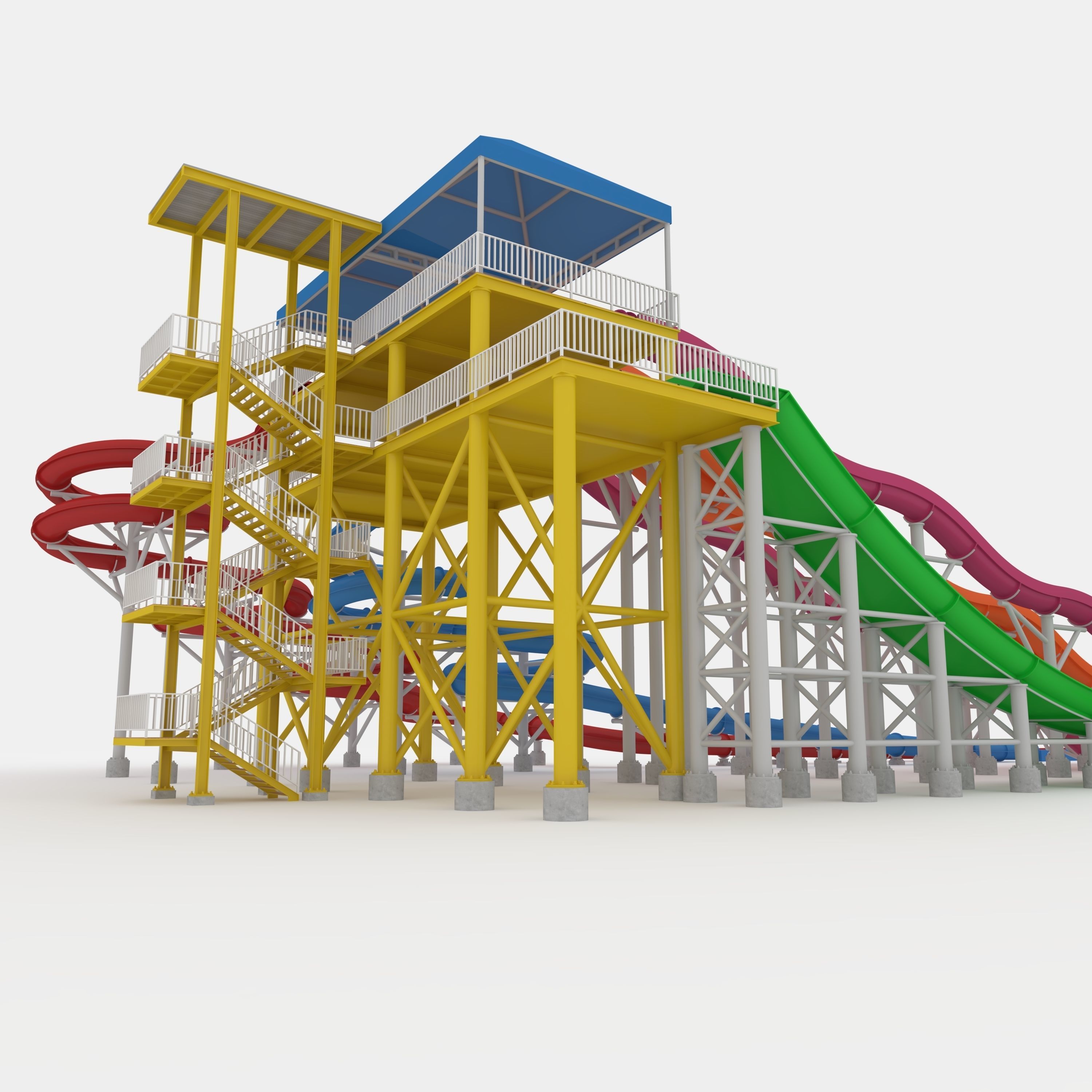 Waterpark Slide 12 3D model_34